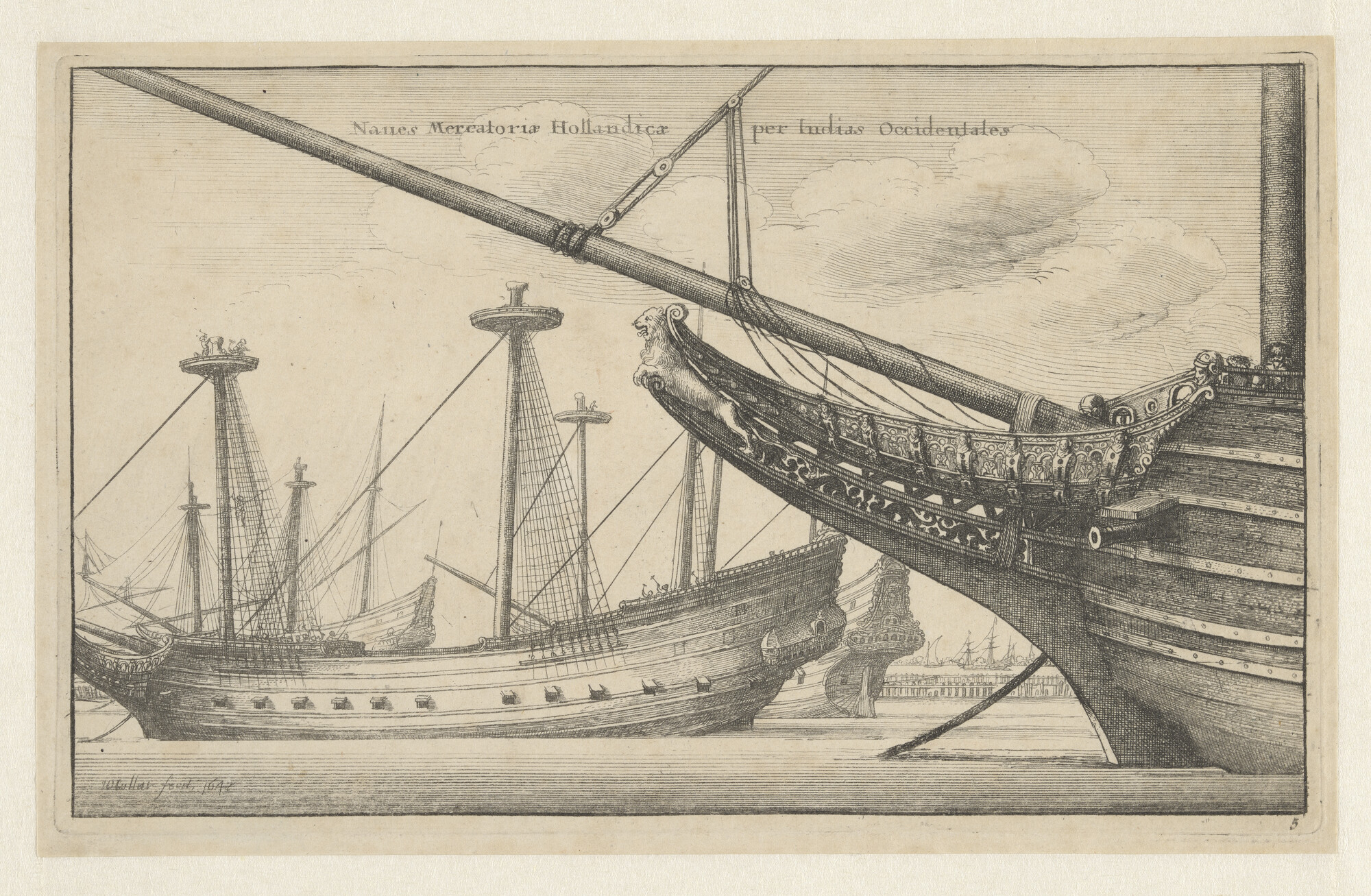 A.0149(0172); Prent van schepen van de W.I.C; prent