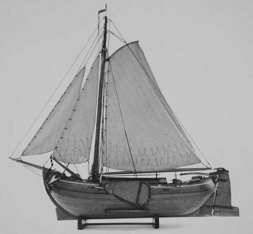 A.0061(02); Model van een paviljoentjalk; scheepsmodel
