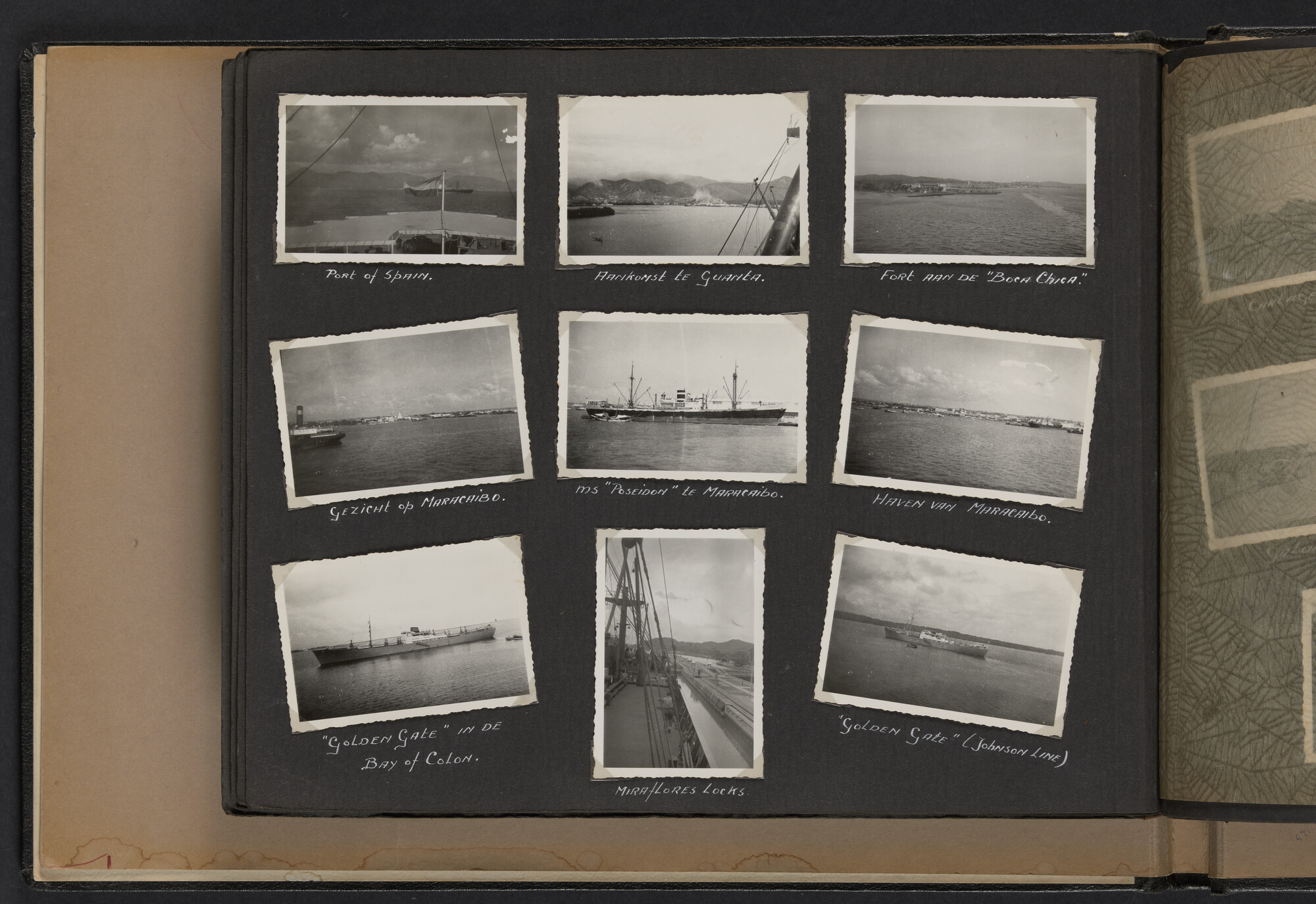 2021.0010; Fotoalbum van Joost Ossewaarde, radiotelegrafist, van reizen op diverse schepen van 1953 t/m 1958; fotoalbum