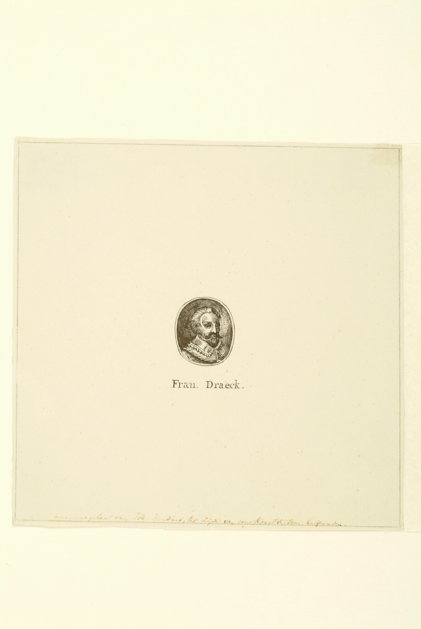 A.0075(093); Portret van Francis Drake [Draeck]; tekening