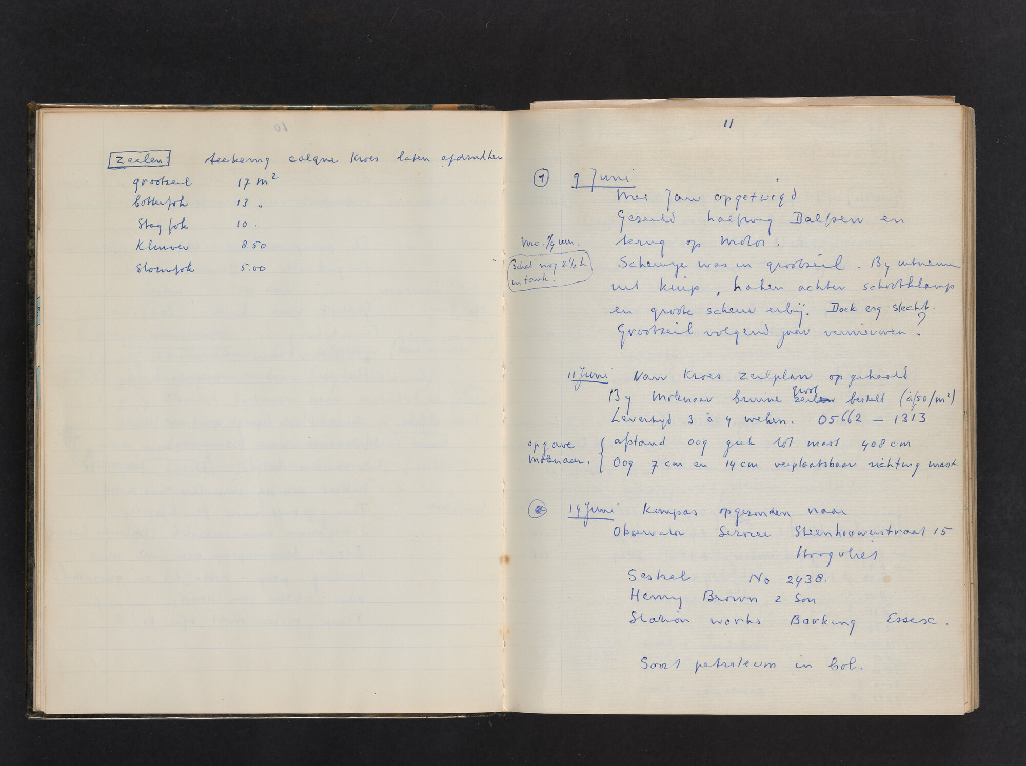2017.0802; Logboek c.q. fotoalbum van reizen met zeeschouw Grutto (II) in Nederland, Duitsland en Denemarken, 1973-1974; logboek