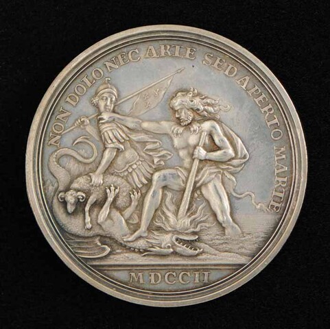 S.0977(03); Penning op de zeeslag in de Baai van Vigo, 1702; penning