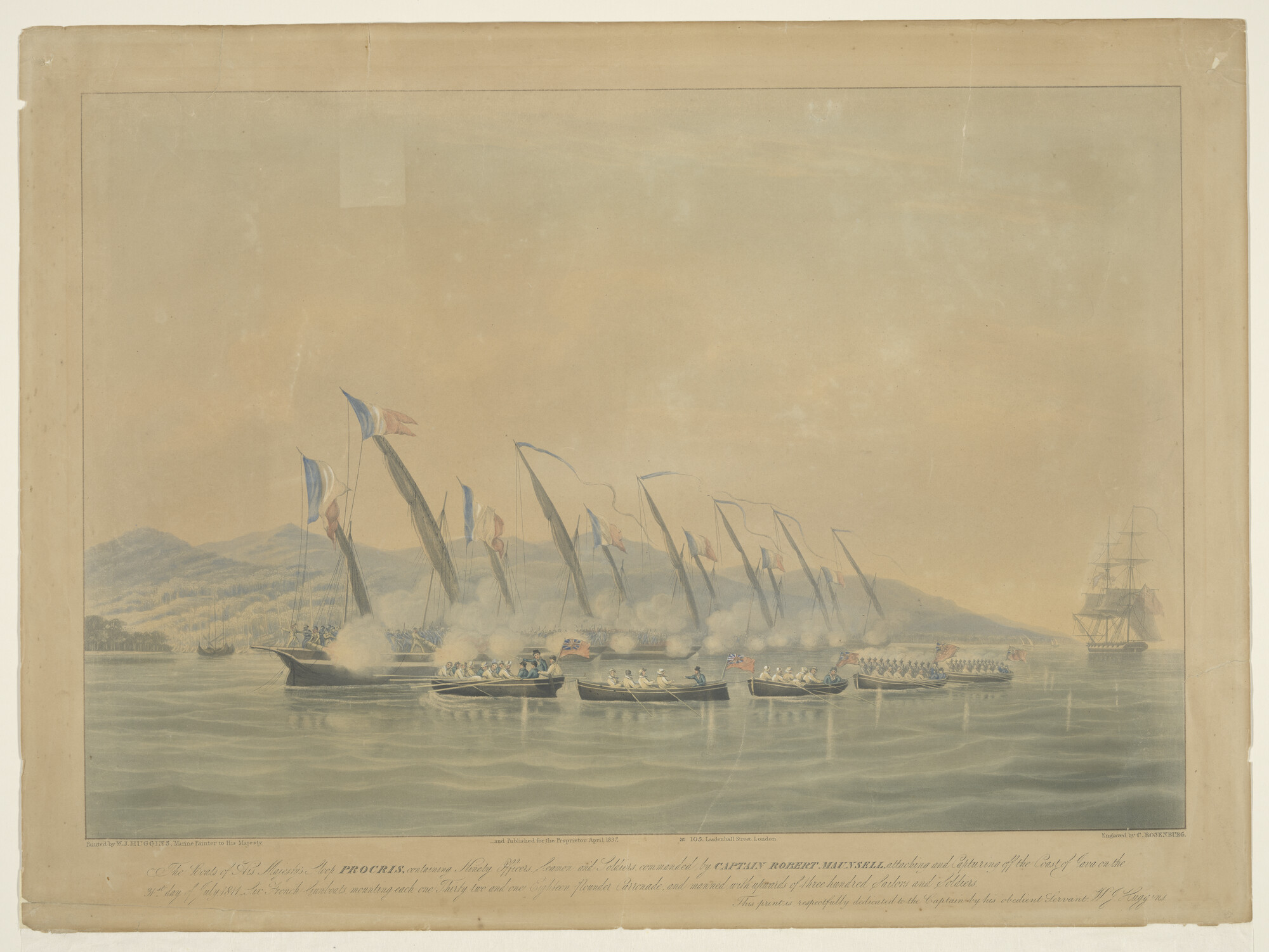 A.1883(01); Aanval op Java door de Engelsen op 31 juli 1811; prent