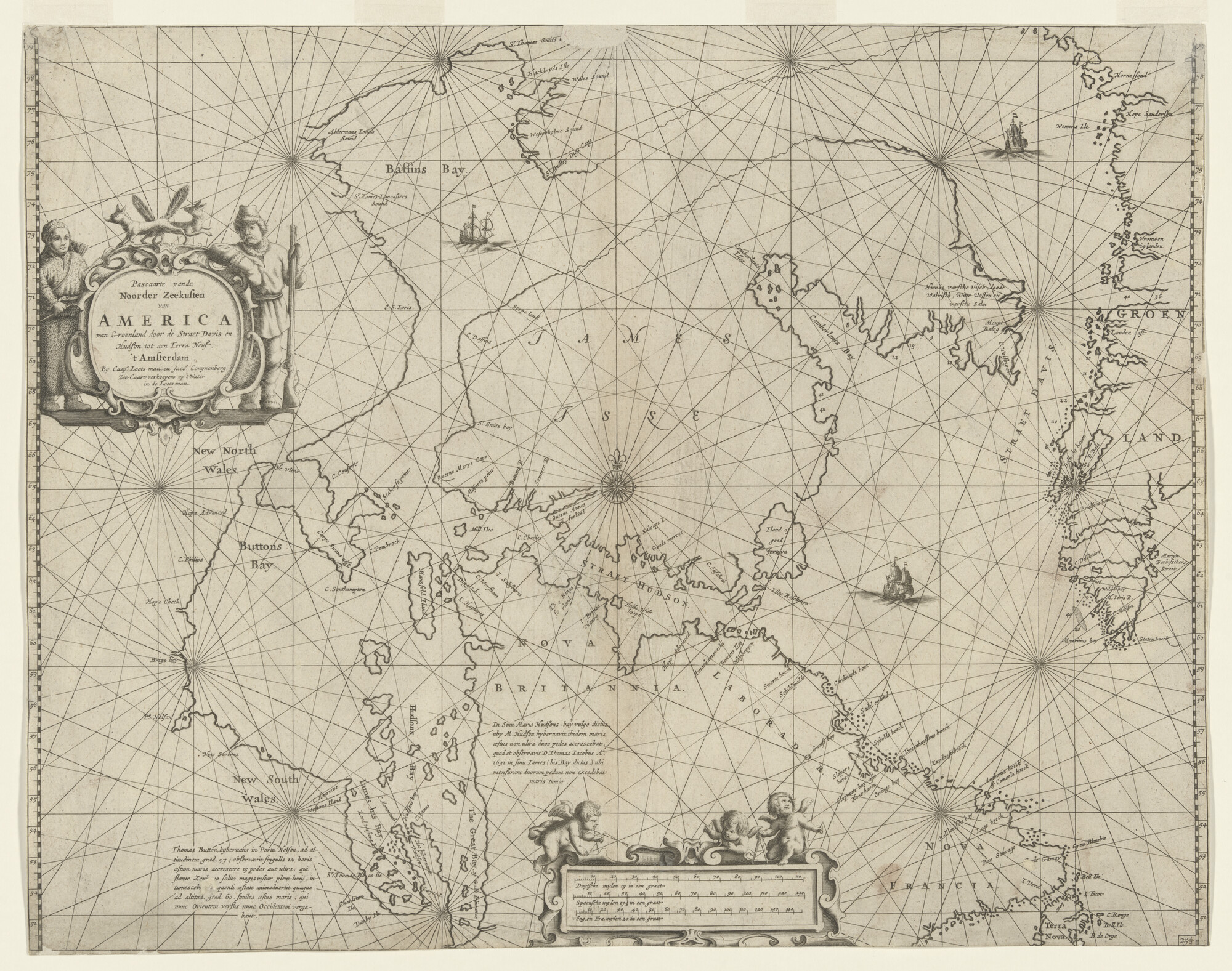 S.1072(02)25; Zeekaart van de noordelijke kusten van Amerika, Groenland, Straat Davis en de Hudson Baai tot aan Terra Neuf; zeekaart