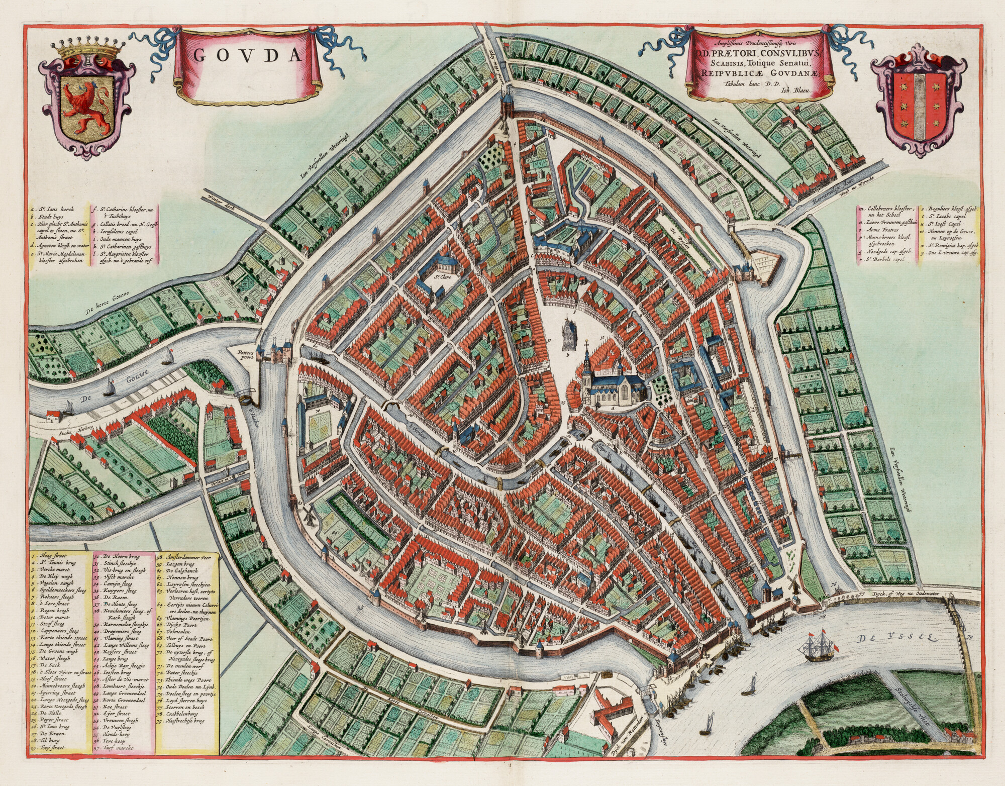 S.1034(15) [kaart 028]; Kaart van Gouda; landkaart