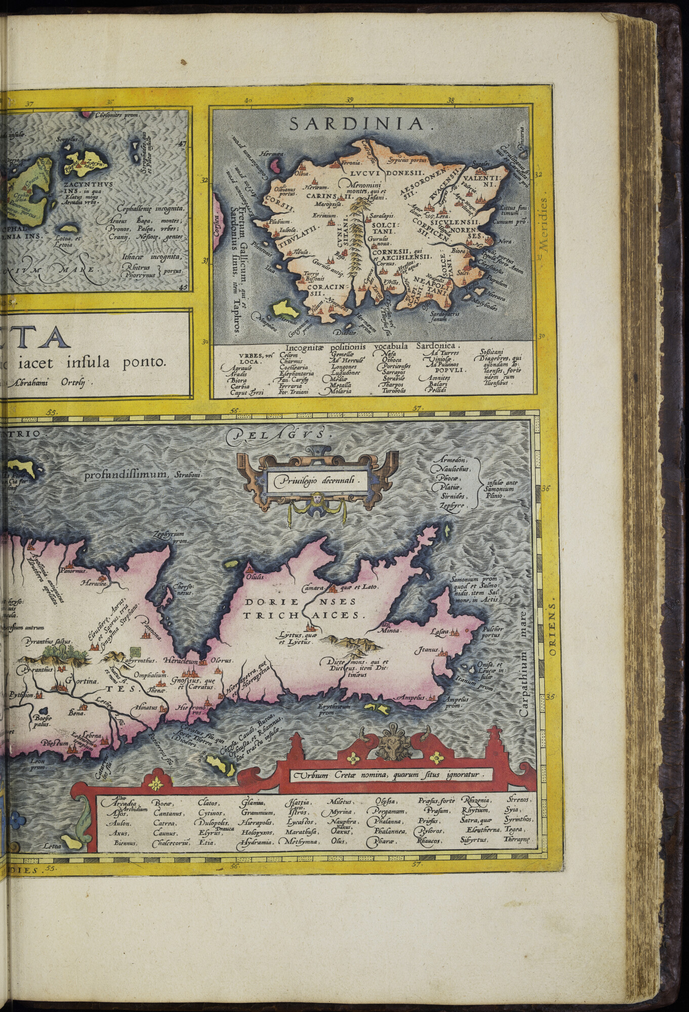 A.0145(232) [kaart 140]; Kaart van Corsica, Zakynthos, Sardinië en Kreta; kaart