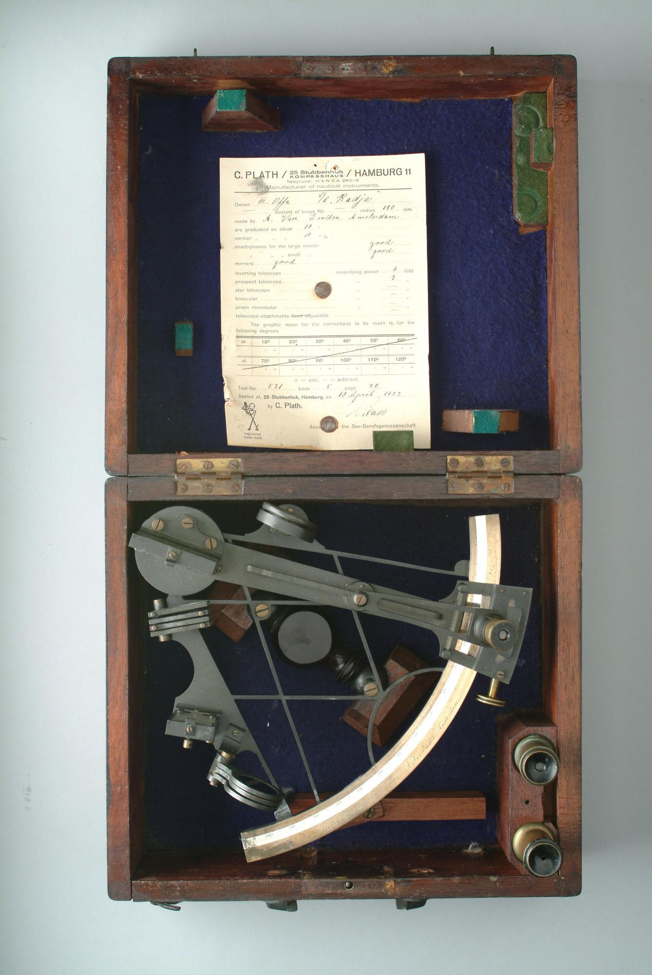 2003.0867; Sextant gemaakt door Abraham van Emden,  Amsterdam, voor 1881; sextant