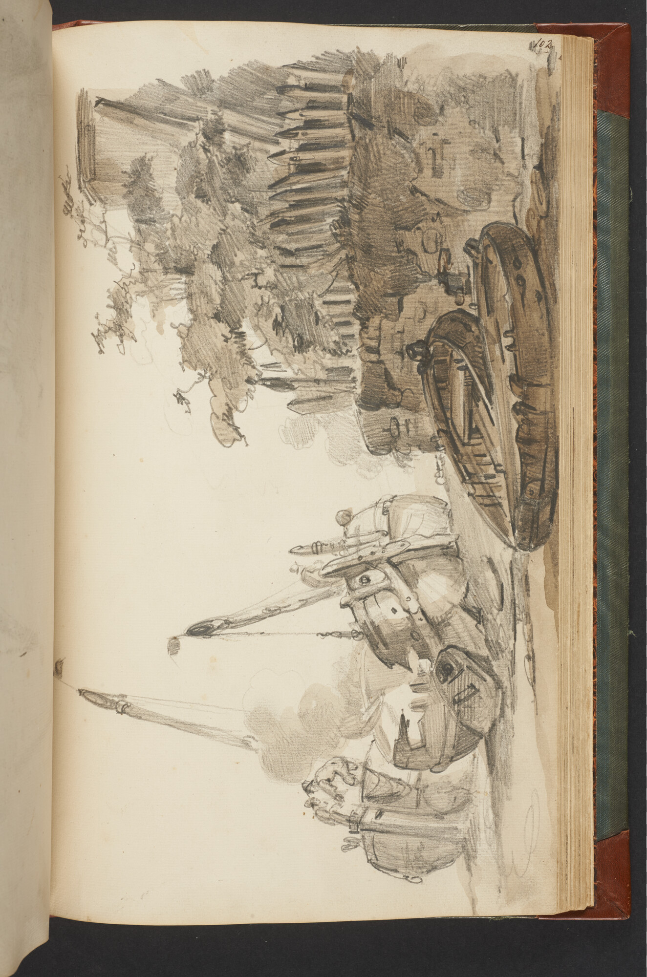 A.3222; Schetsboek met tekeningen door Albertus van Beest en Louis Meijer; schetsboek