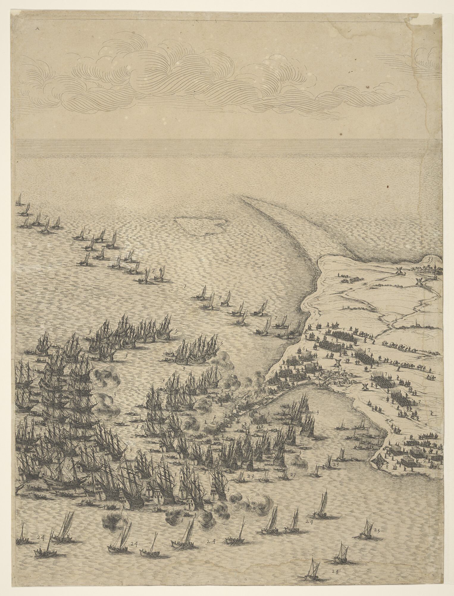 A.0145(140)2; Verovering van het eiland Re; prent