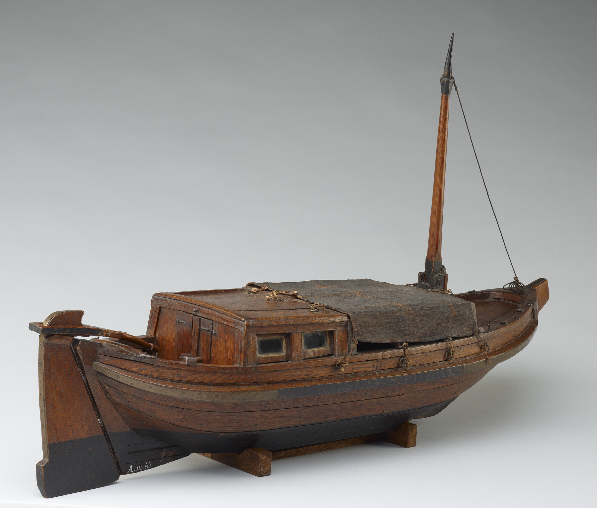 A.0115(05); Model van een trekschuit; scheepsmodel