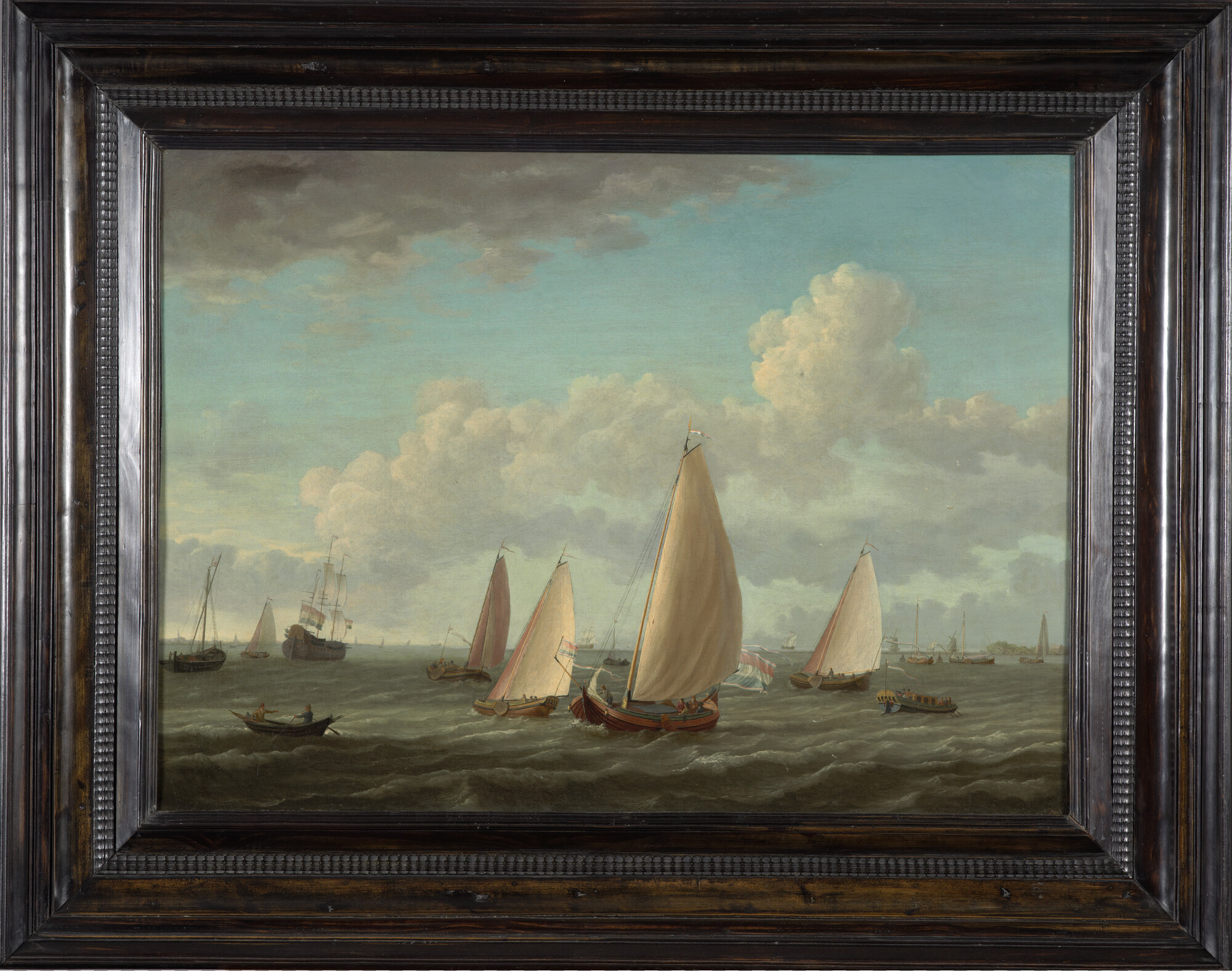 A.5185(01); Scheepvaart op het IJ te Amsterdam; schilderij