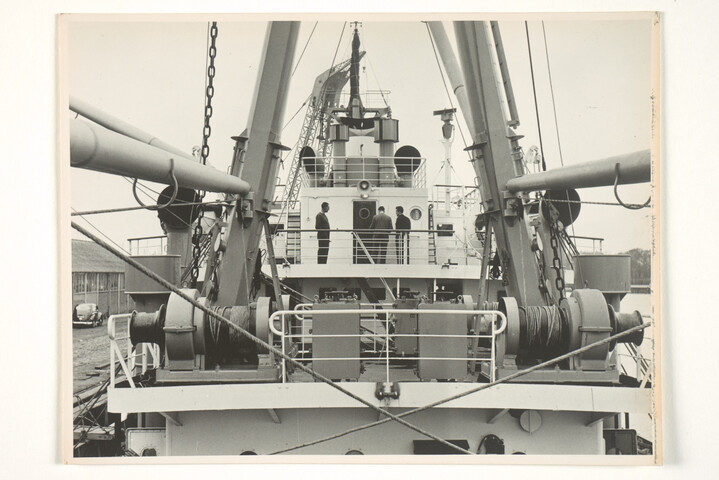 S.5219(12)0606; Foto's van de proeftocht van het Franse (Laker) vrachtschip ms. 'Marquette' van de Cyprien Fabre Fraissinet te Marseilles; fotoreportage