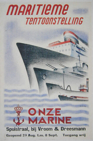 A.5755(05); Affiche voor de maritieme tentoonstelling "Onze Marine"; affiche