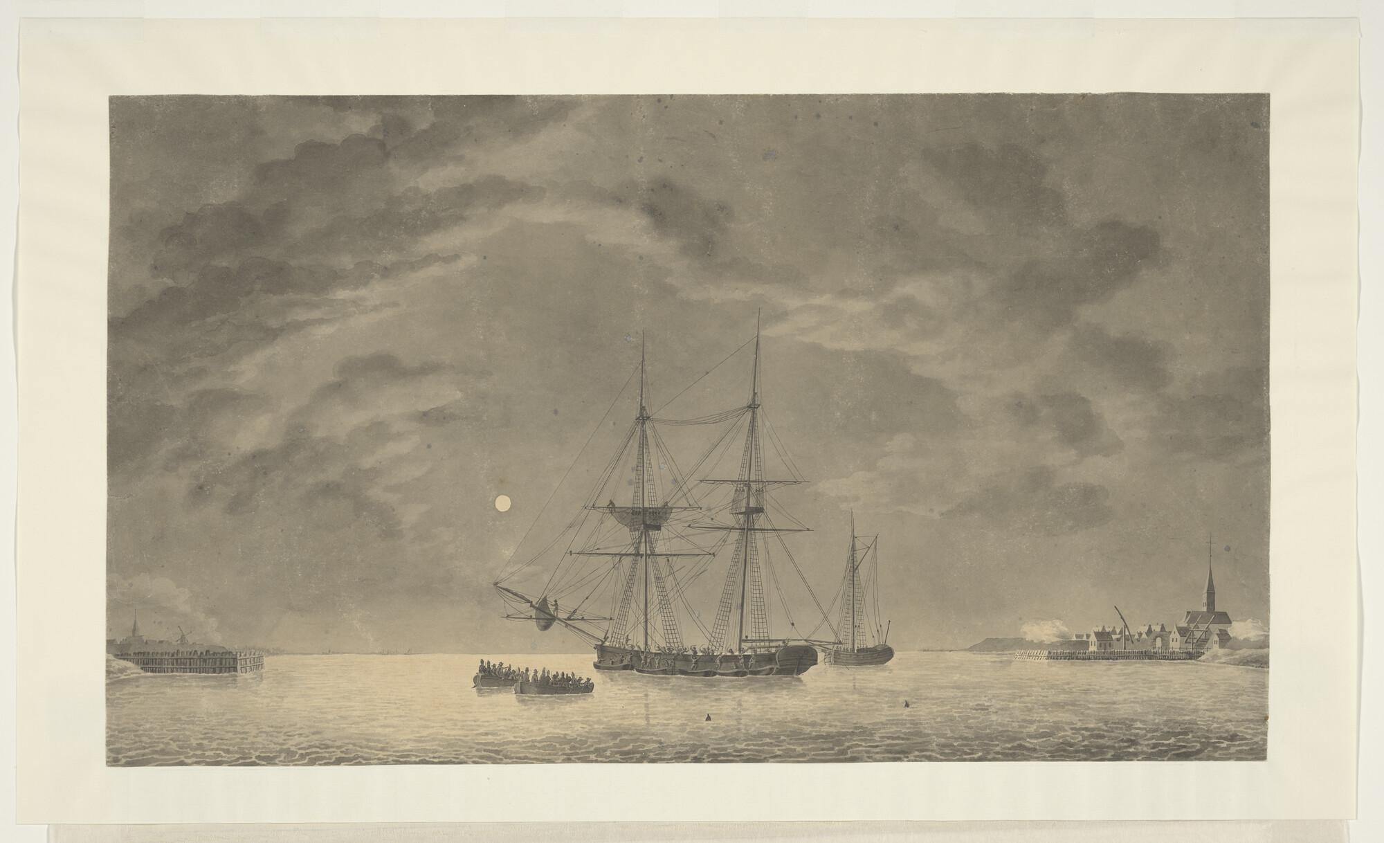 S.1277(01)36; Het veroveren van de Franse kanonneerbrik St. Lucie; tekening