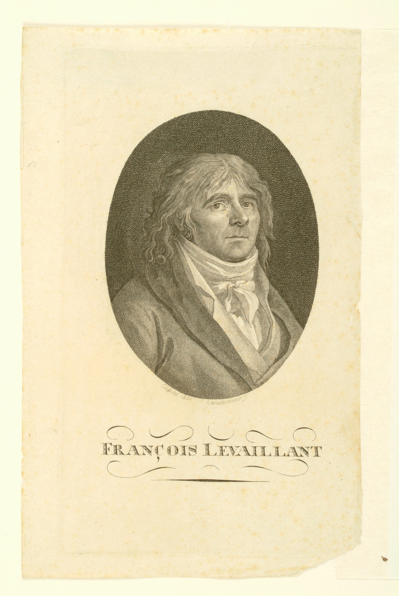 A.0075(176); Portret van François Le Vailliant, Afrikareiziger; prent