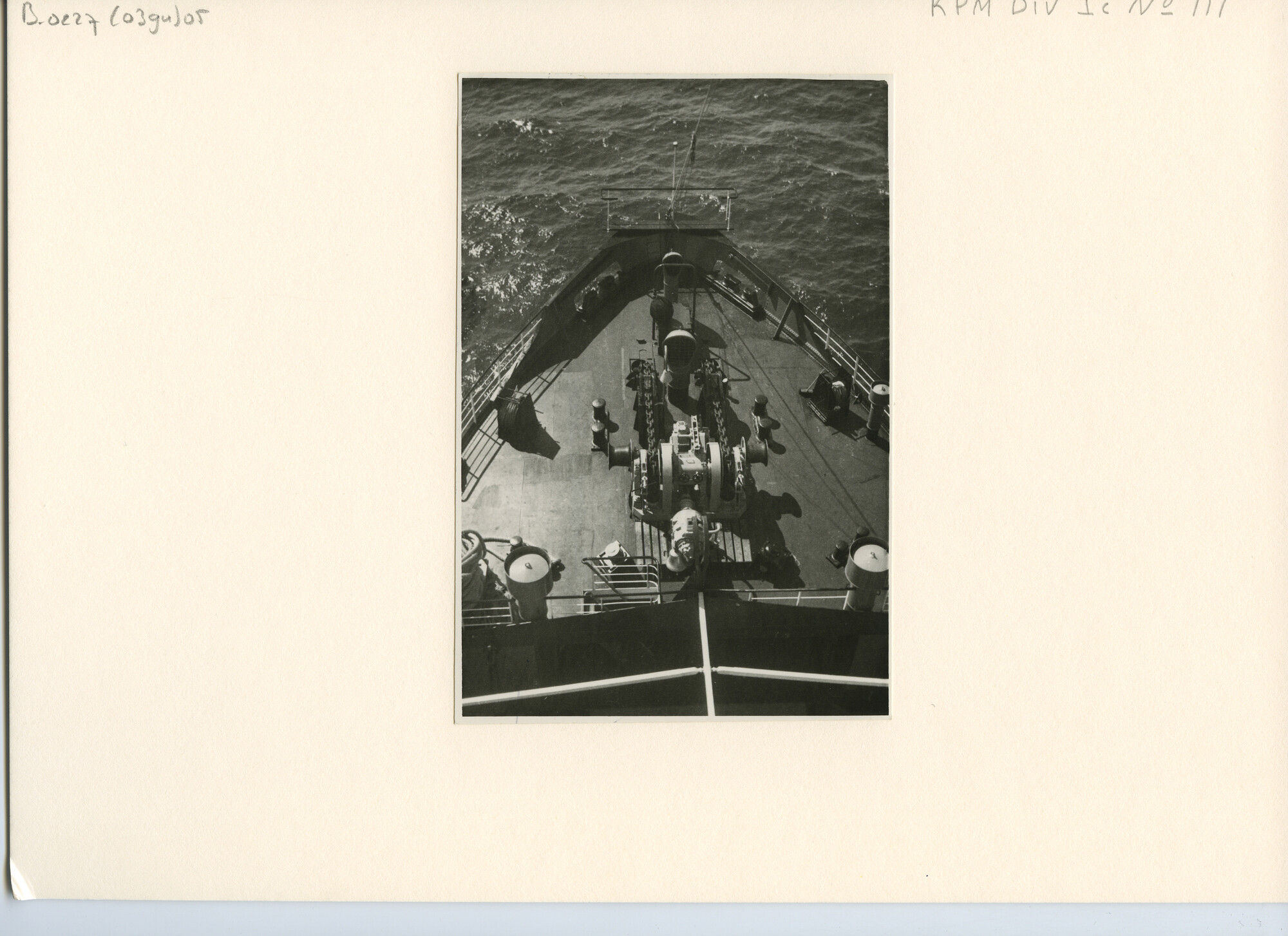 B.0227(0394)05; Foto gemaakt a/b ms. Siaoe bij de proefvaart; foto
