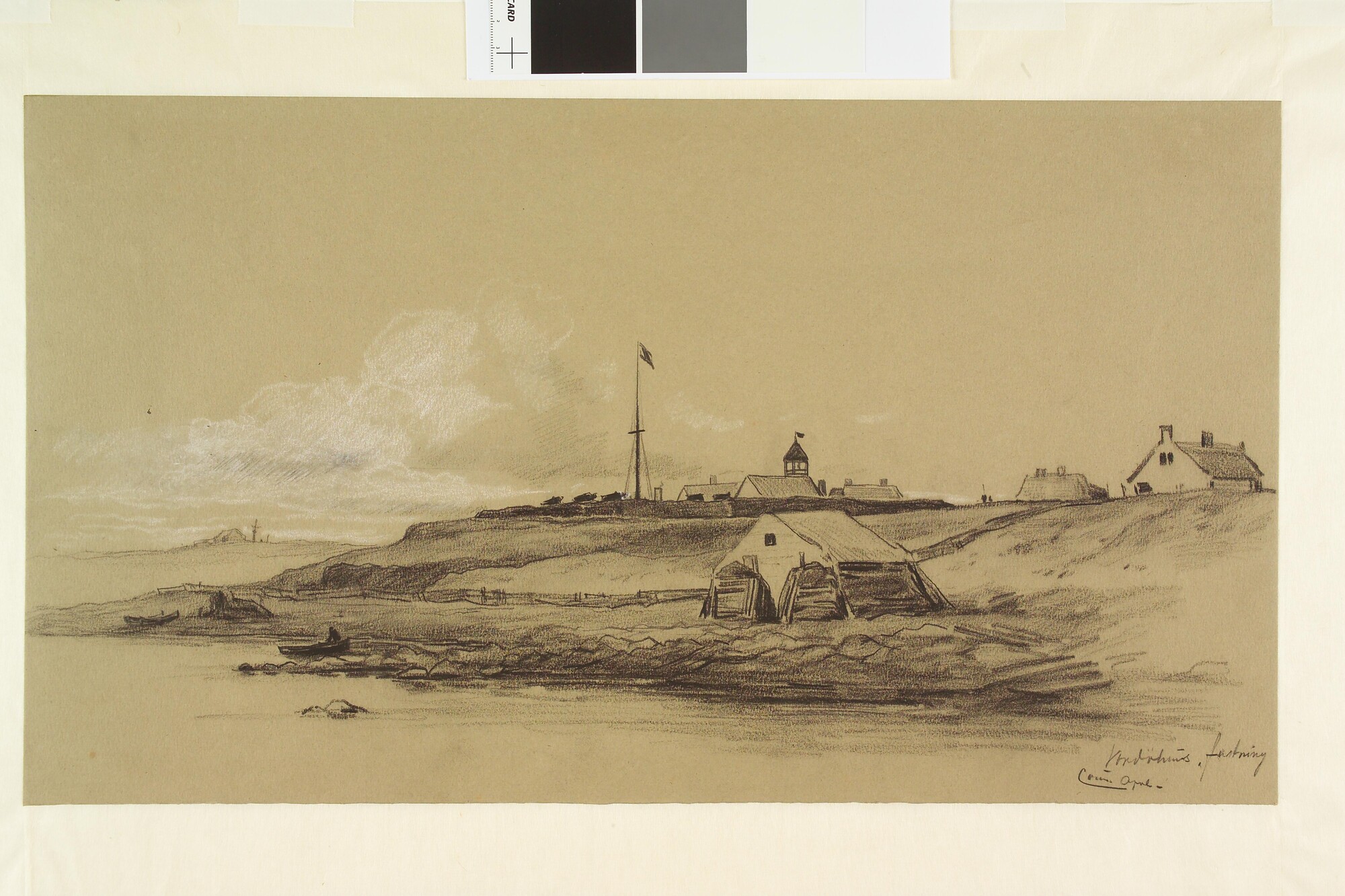 S.0394(07); Het havenhoofd van Vardö; tekening