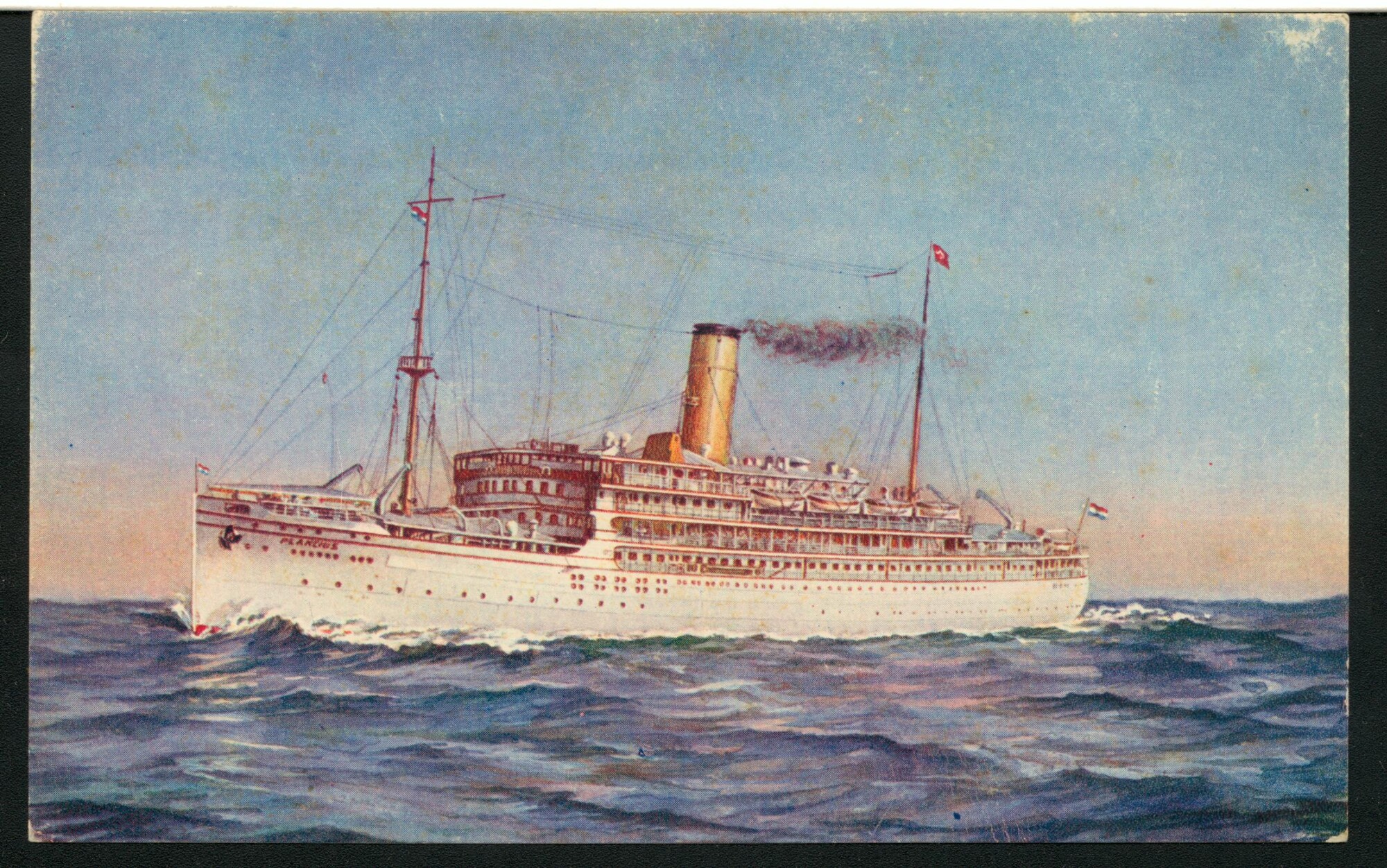 1993.6326; Het passagiersschip ss. 'Plancius'; prentbriefkaart