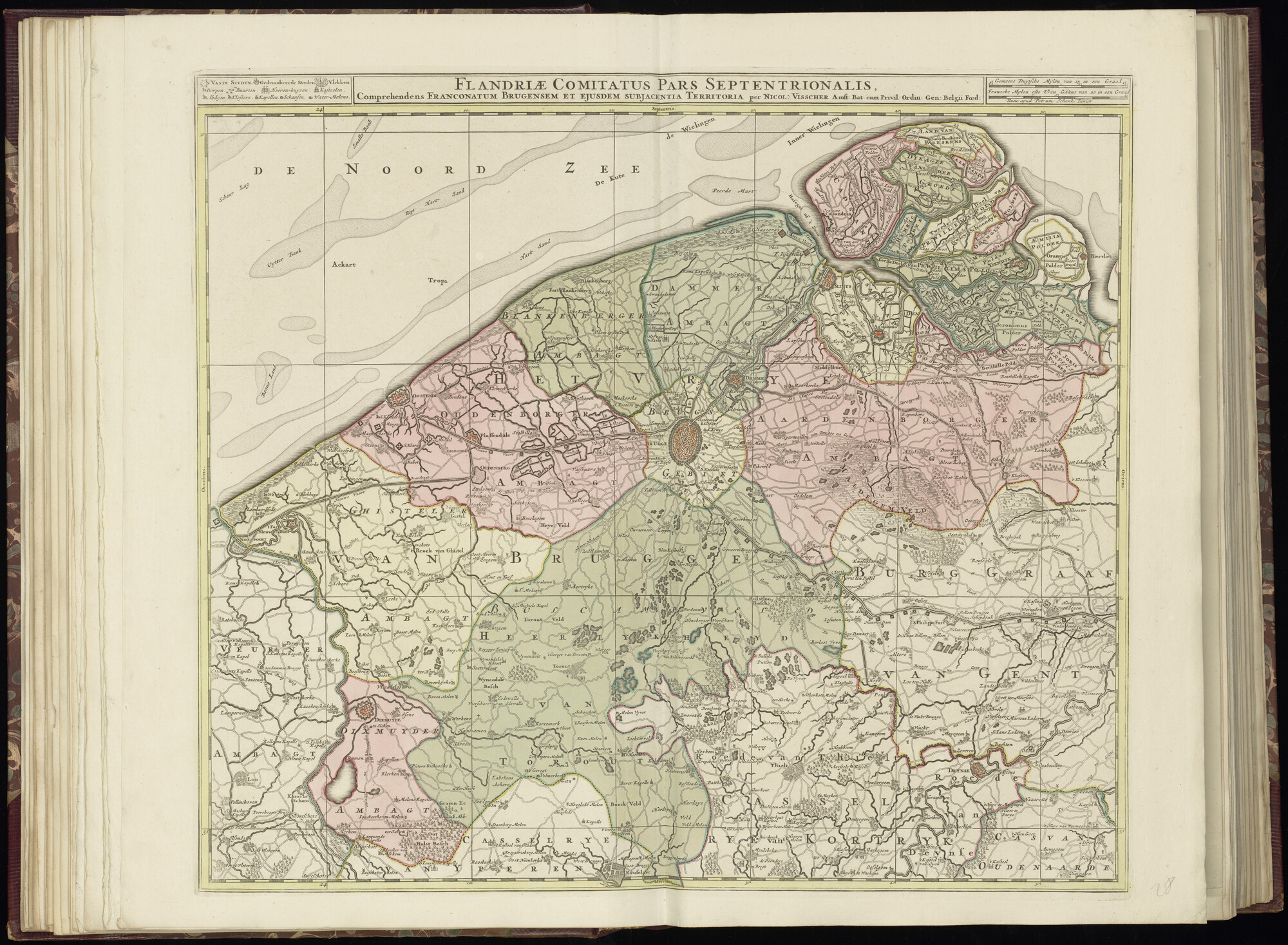 B.0032(029) [kaart 026]; Kaart van Zuidwest-Nederland en West-België; kaart