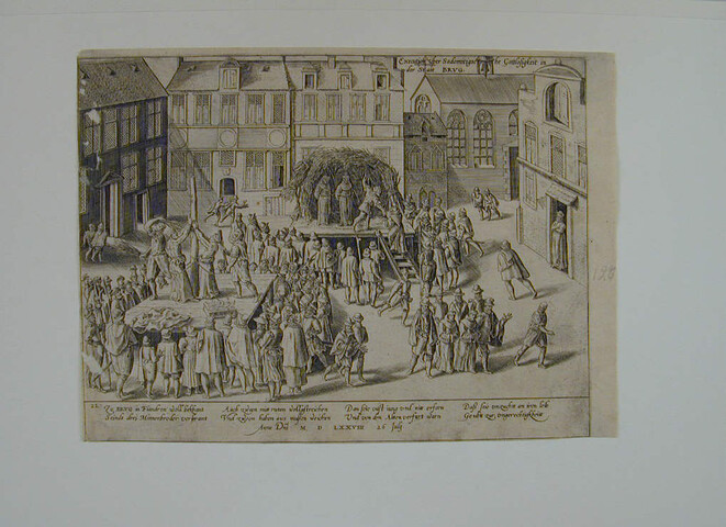 A.0145(027)188; Sodomitische monniken te Brugge verbrand, 26 juli 1578; prent