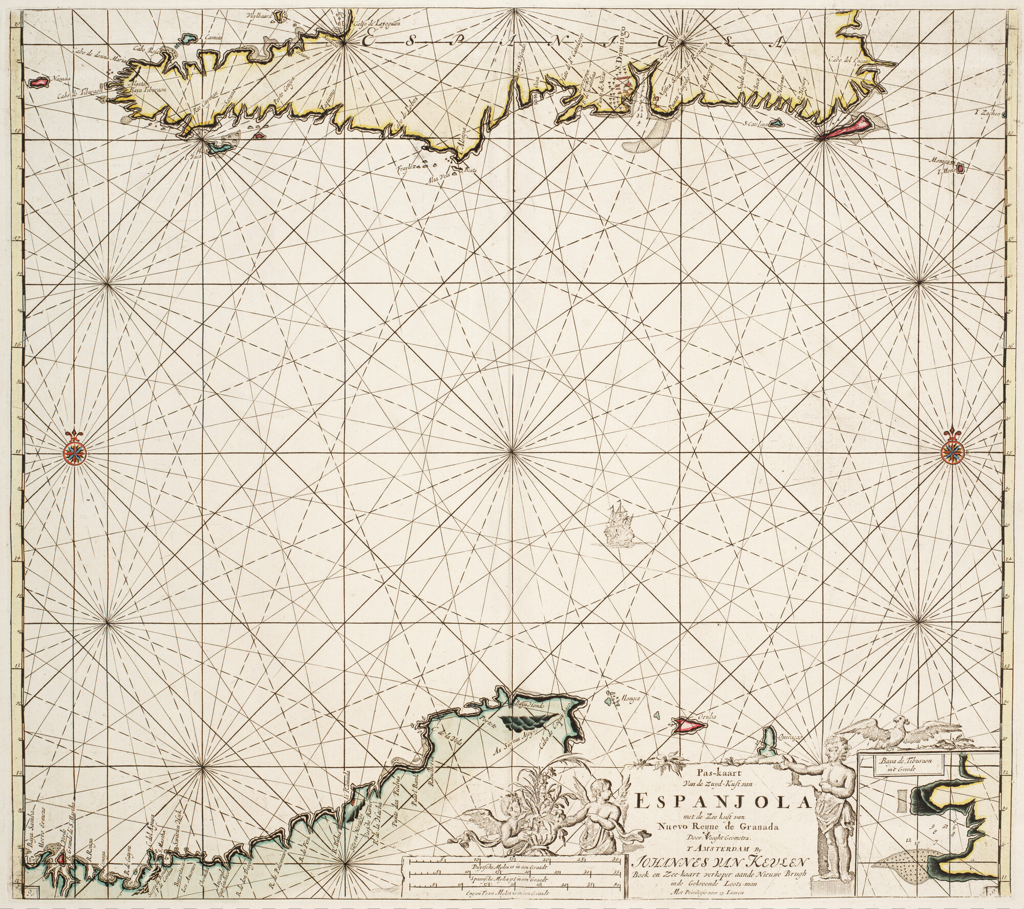B.0032(109)2 [kaart 148]; Zeekaart van de Mona Passage tussen Hispaniola en Puerto Rico; zeekaart
