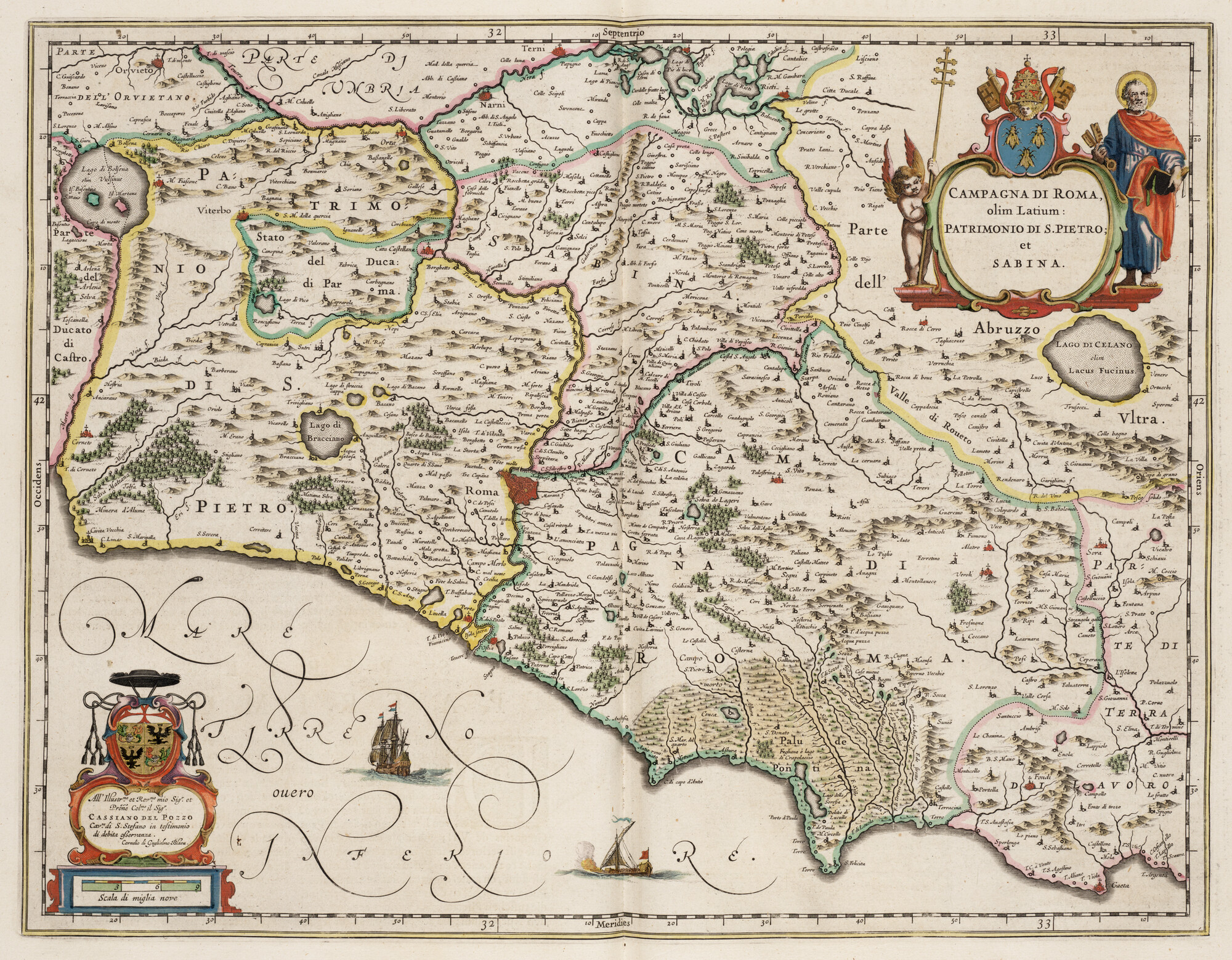 S.1034(07) [kaart 043]; Kaart van Campagna di Roma; landkaart