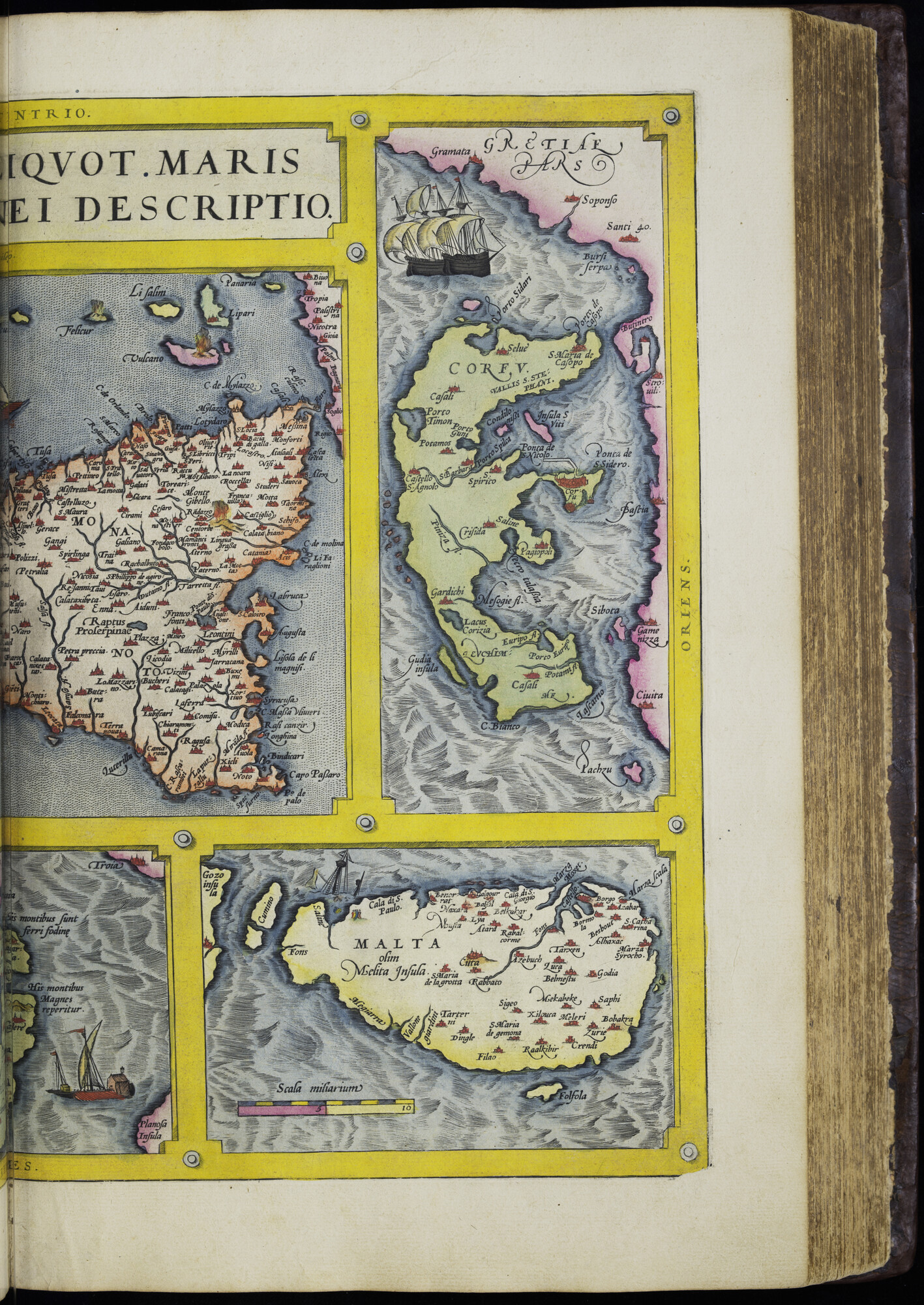 A.0145(232) [kaart 096]; Kaart van de eilanden Sardinië, Sicilië, Corfu, Malta, Elba en Djerba; kaart