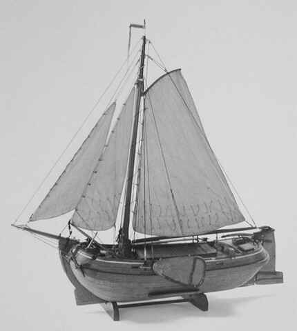 A.0061(02); Model van een paviljoentjalk; scheepsmodel