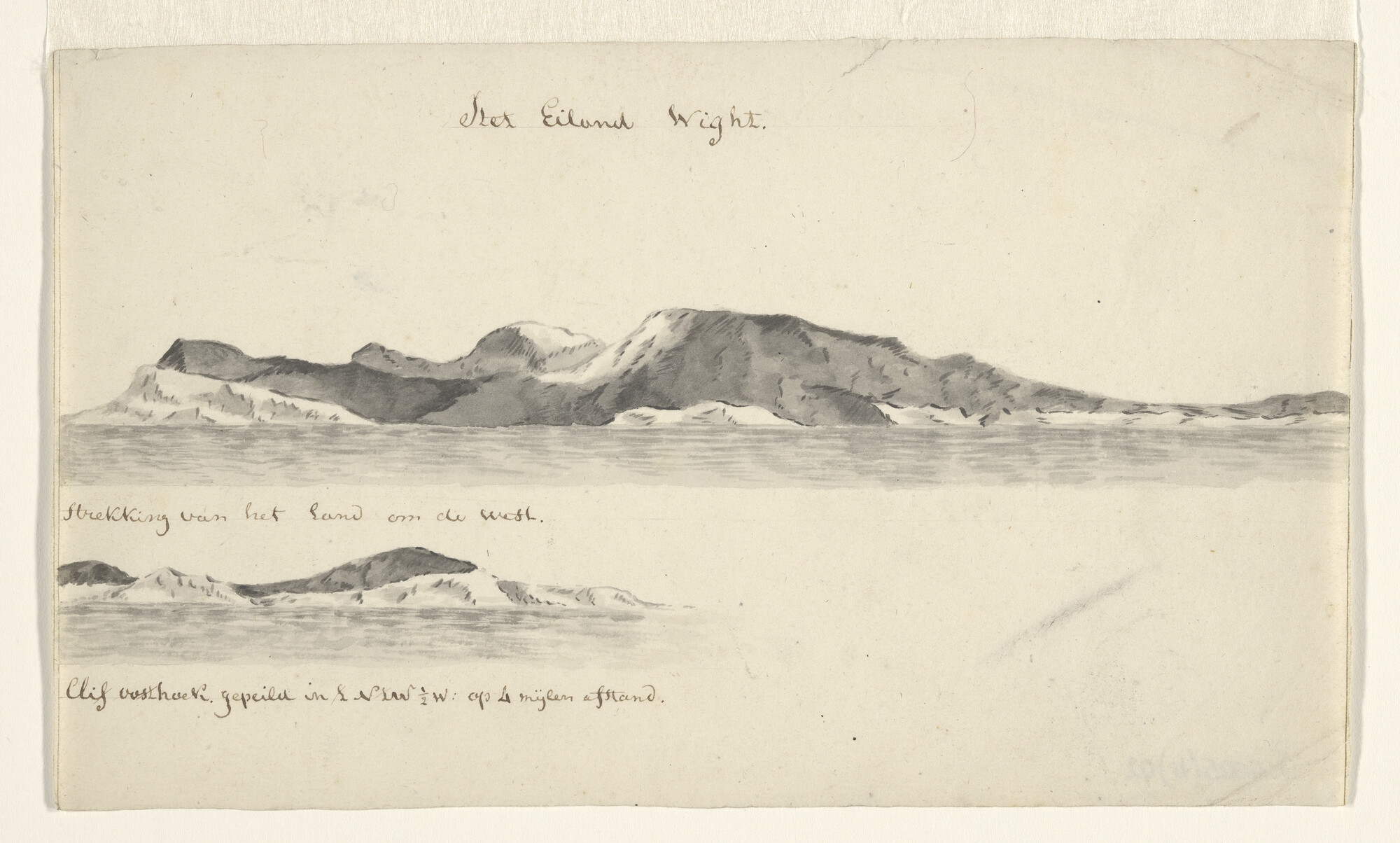 S.4005(11)02; Landverkenning van het eiland Wight; tekening