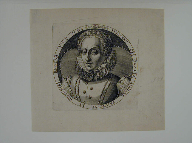 A.0145(027)089; Portret van Koningin Elizabeth van Engeland; prent