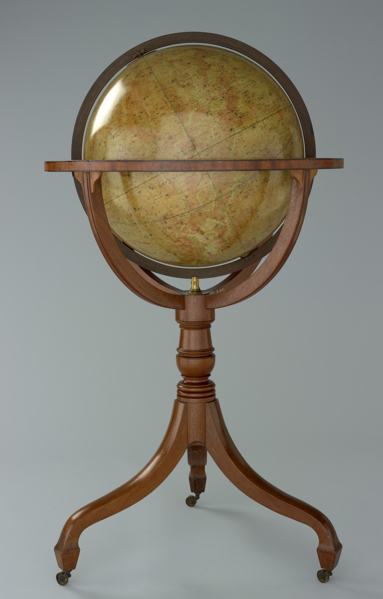 A.0145(025)18; Hemelglobe van 45,5 cm. in doorsnede door Thomas Malby te Londen; globe