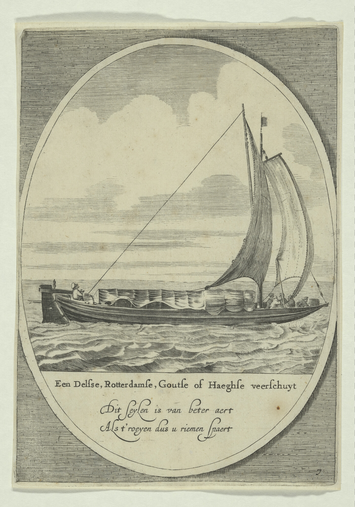 A.0149(0257); Prent van een veerschuit; prent