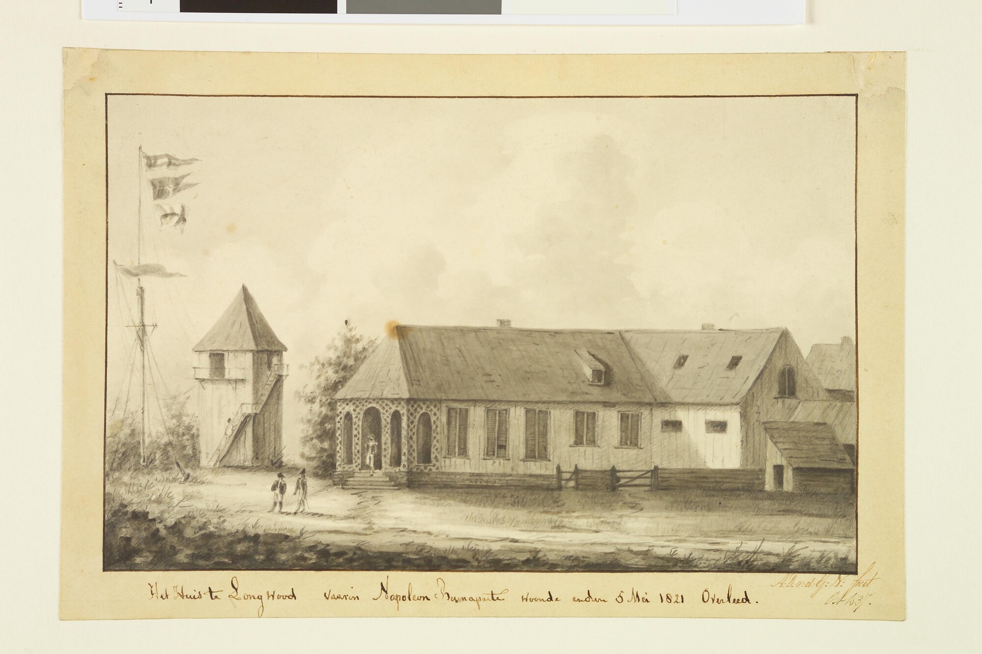 A.2235(04)b2; Het huis te Longwood (St; tekening