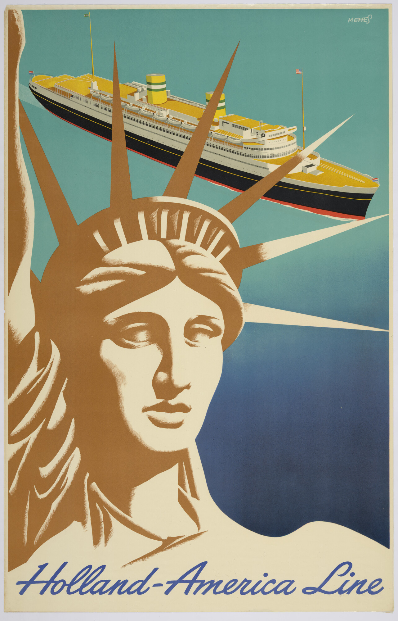 1991.0003; Holland America Line, circa 1955; affiche