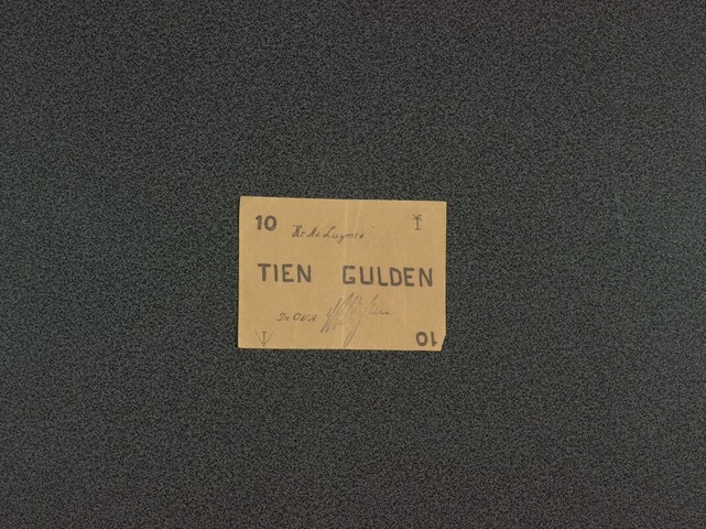 RS.0550(2); Boordgeld, een biljet van tien gulden; boordgeld