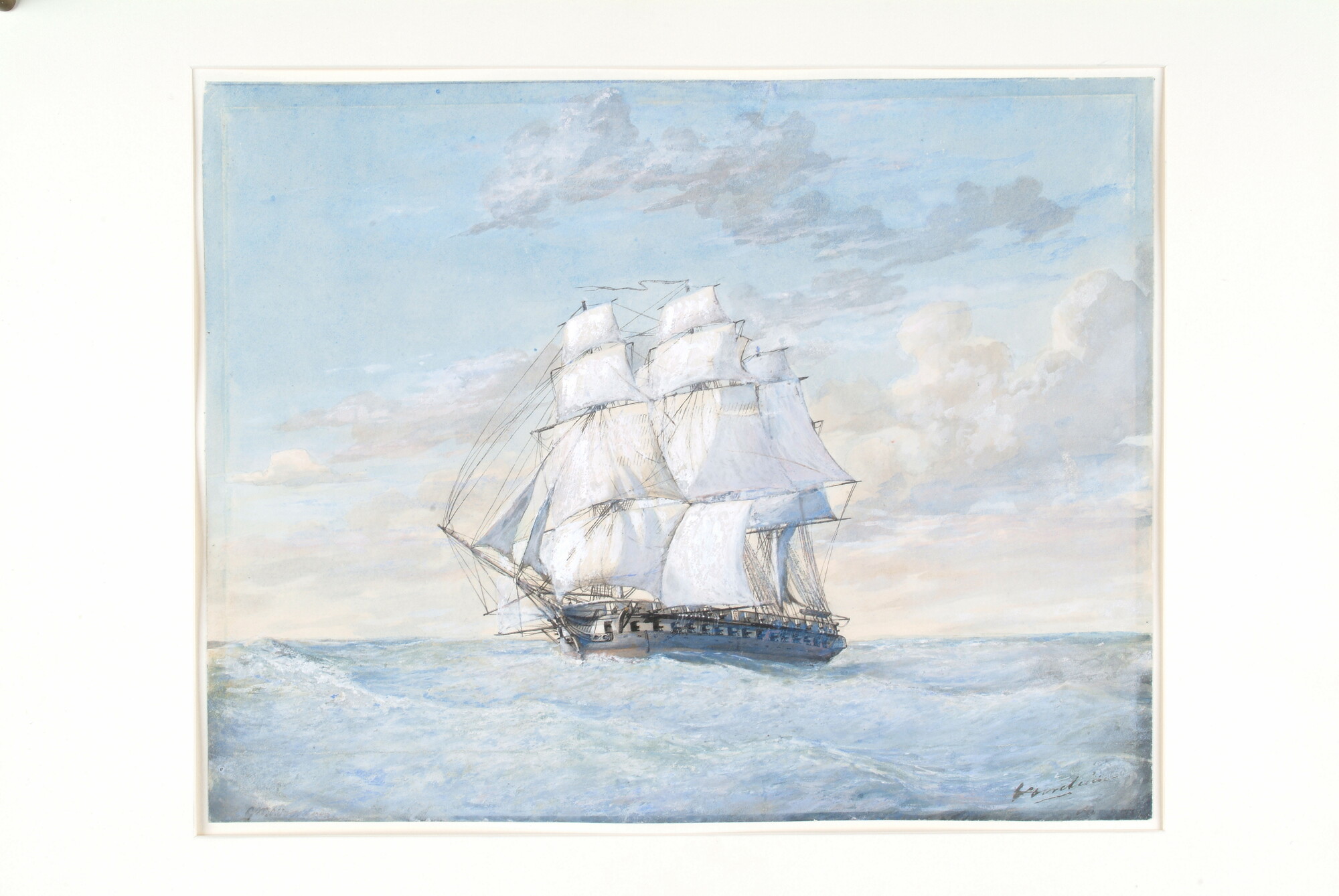 S.0546(12); Het fregat Zr.Ms. 'Prins van Oranje'; tekening