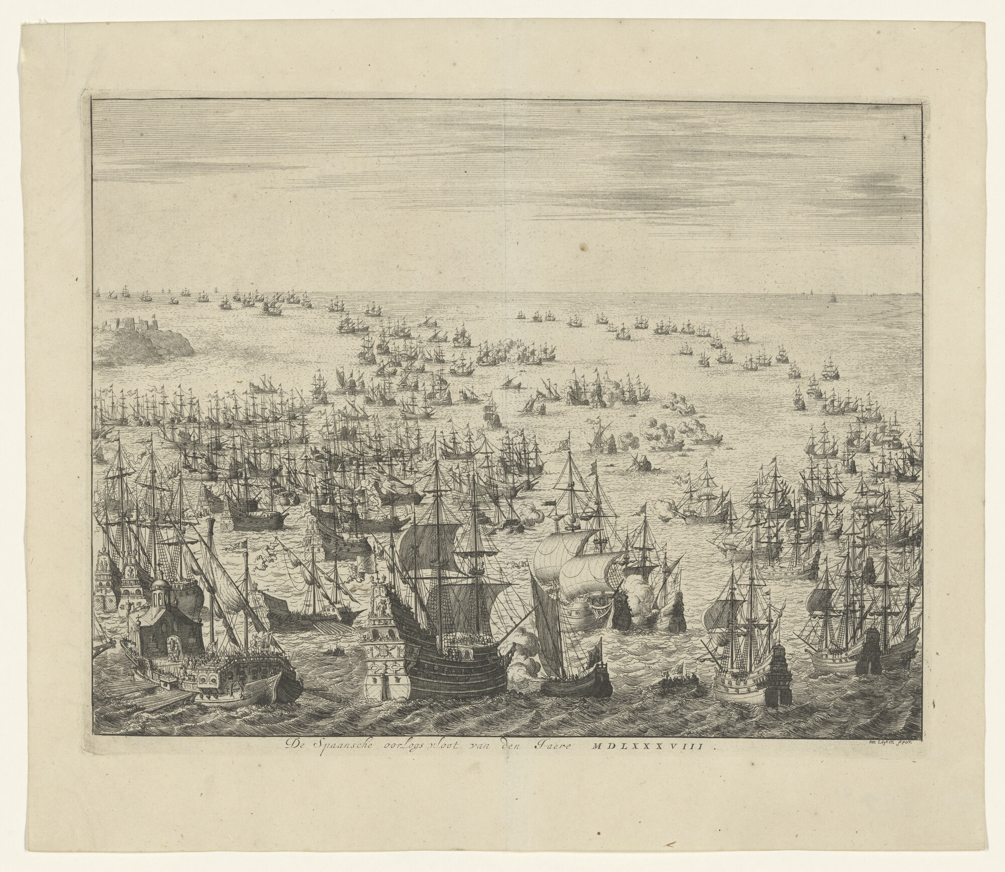 S.0309(06); De Spaanse Armada; prent