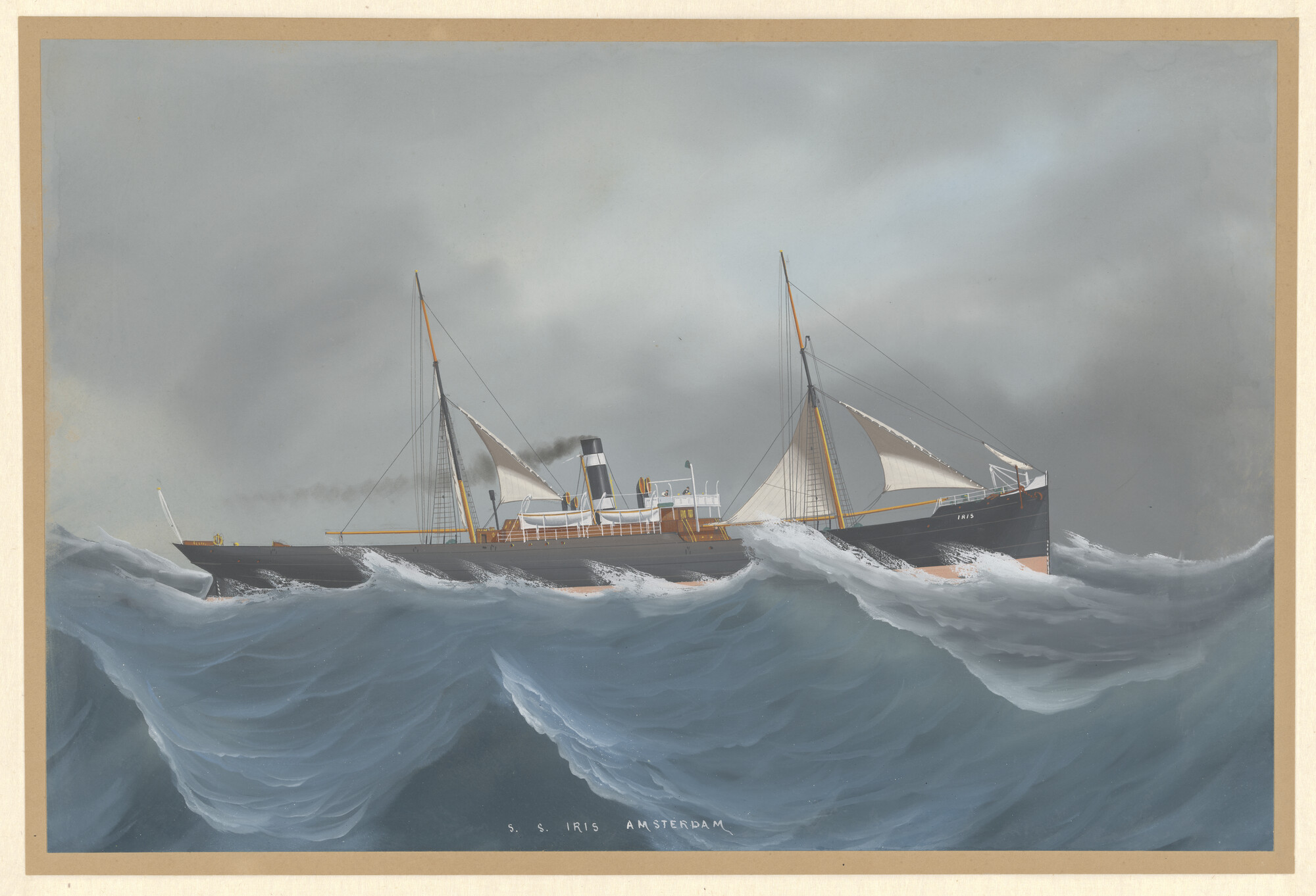 A.2879(02); Schroefstoomschip 'Iris'; tekening