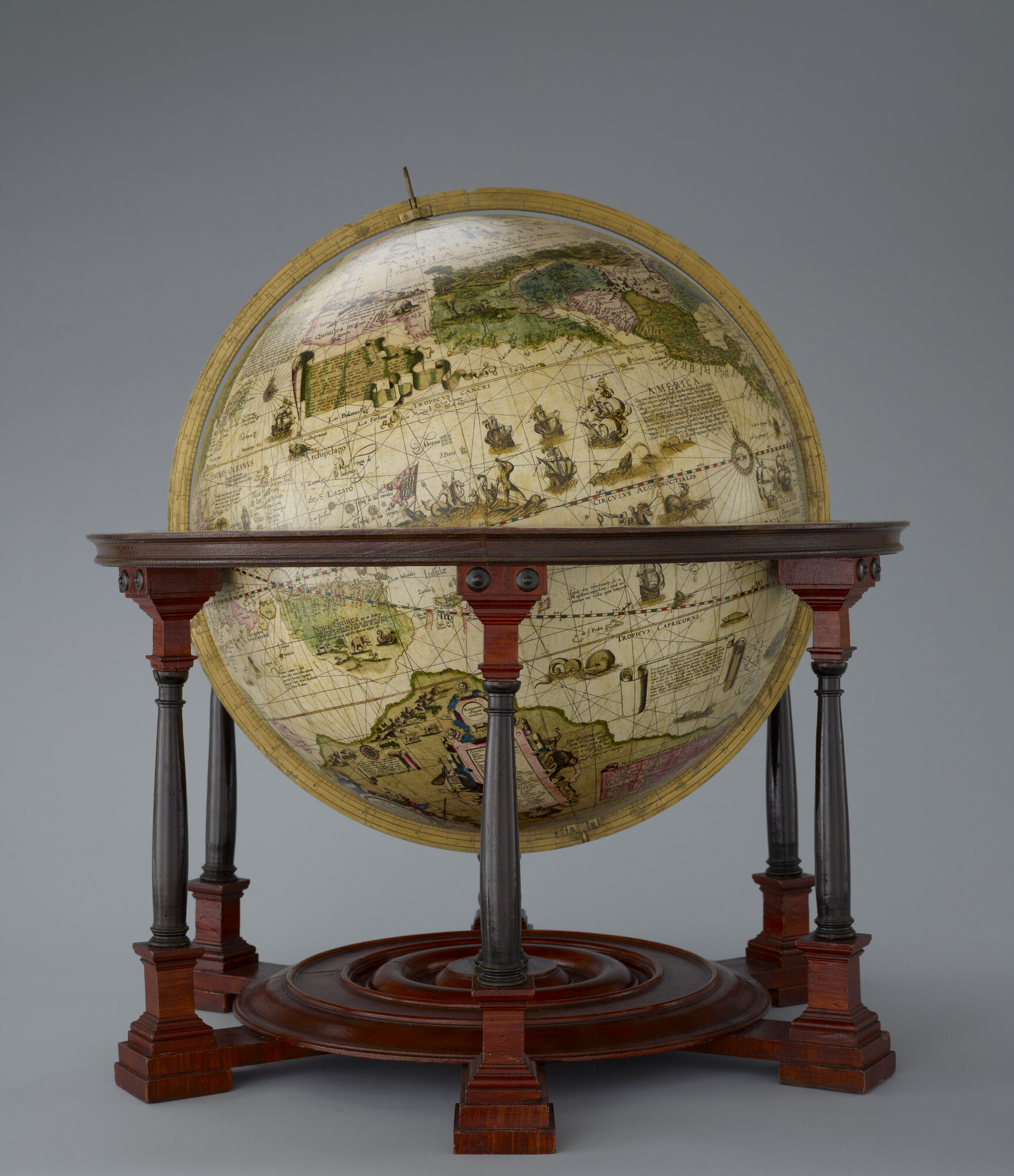 RA.0959; Aardglobe van 52,5 cm. in doorsnede door Jacob Floris van Langren, 1612; globe