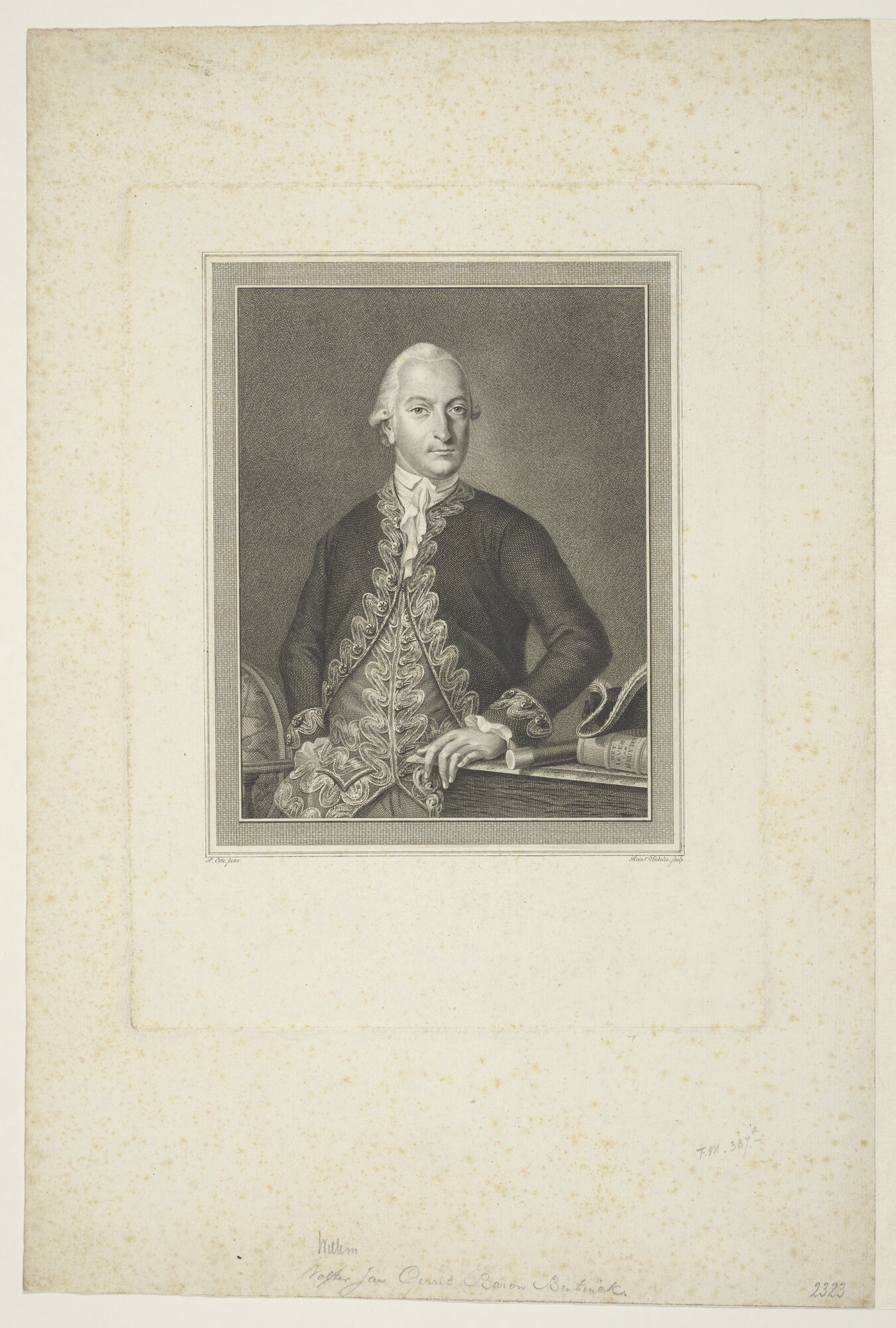 A.0145(179)1 [nr 0001]; Portret van Wolter Jan Gerrit baron Bentinck; prent