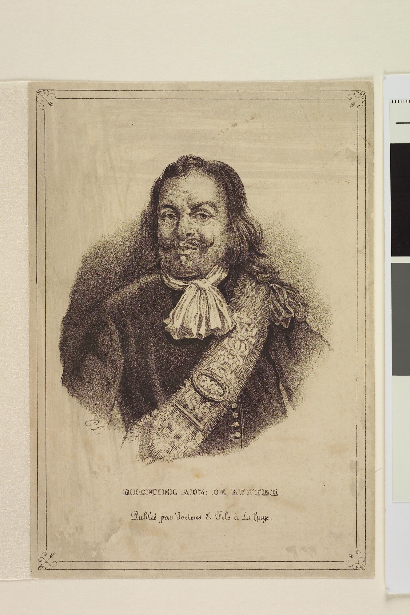 S.2931(08); Portret van Michiel de Ruyter; tekening