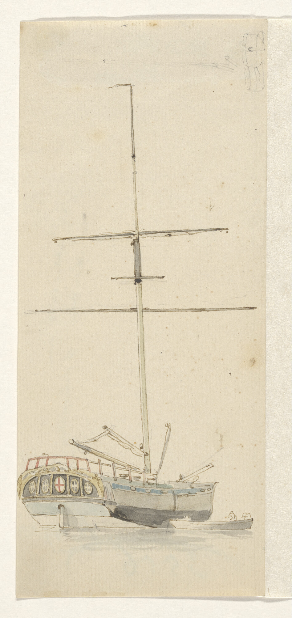 A.0149(0577); De paketboot van Londen op Hellevoetsluis; tekening