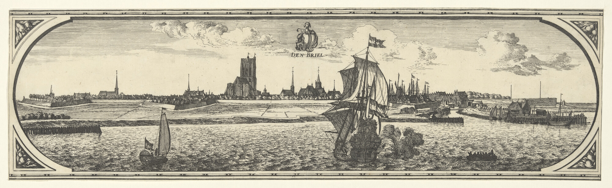 A.0145(143)3; Gezicht op Den Briel; prent