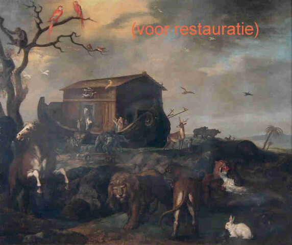 1998.1820; De dieren verlaten de Ark van Noach; schilderij