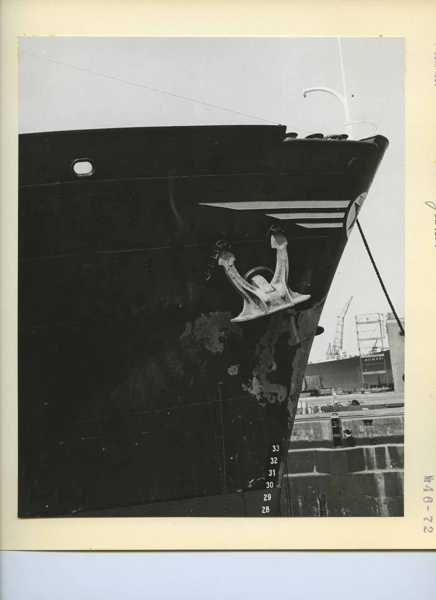 S.5444(3593)02; Foto van de dekuitrusting van de tanker ms. Texaco Nueva Granada; foto