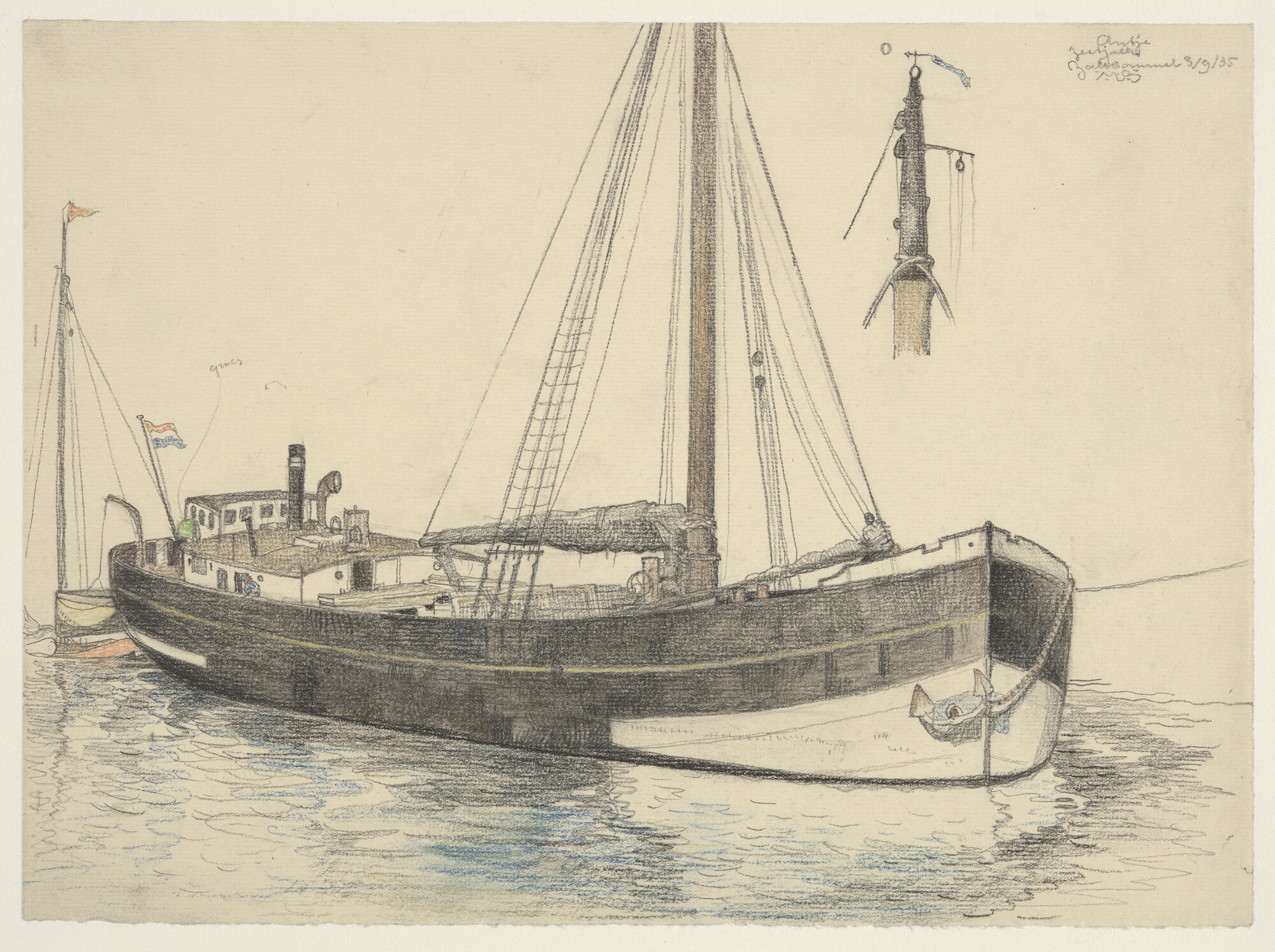 A.4894(21); De zeetjalk 'Antje', 1936; tekening