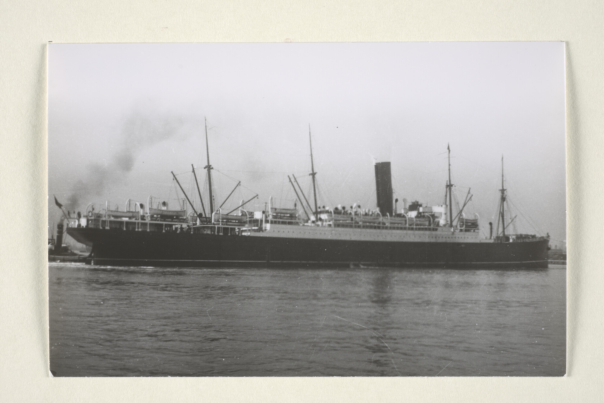 1997.4536; Het Britse passagiersschip ss. Saxonia van de Cunard Steamship Company uit [...]; foto
