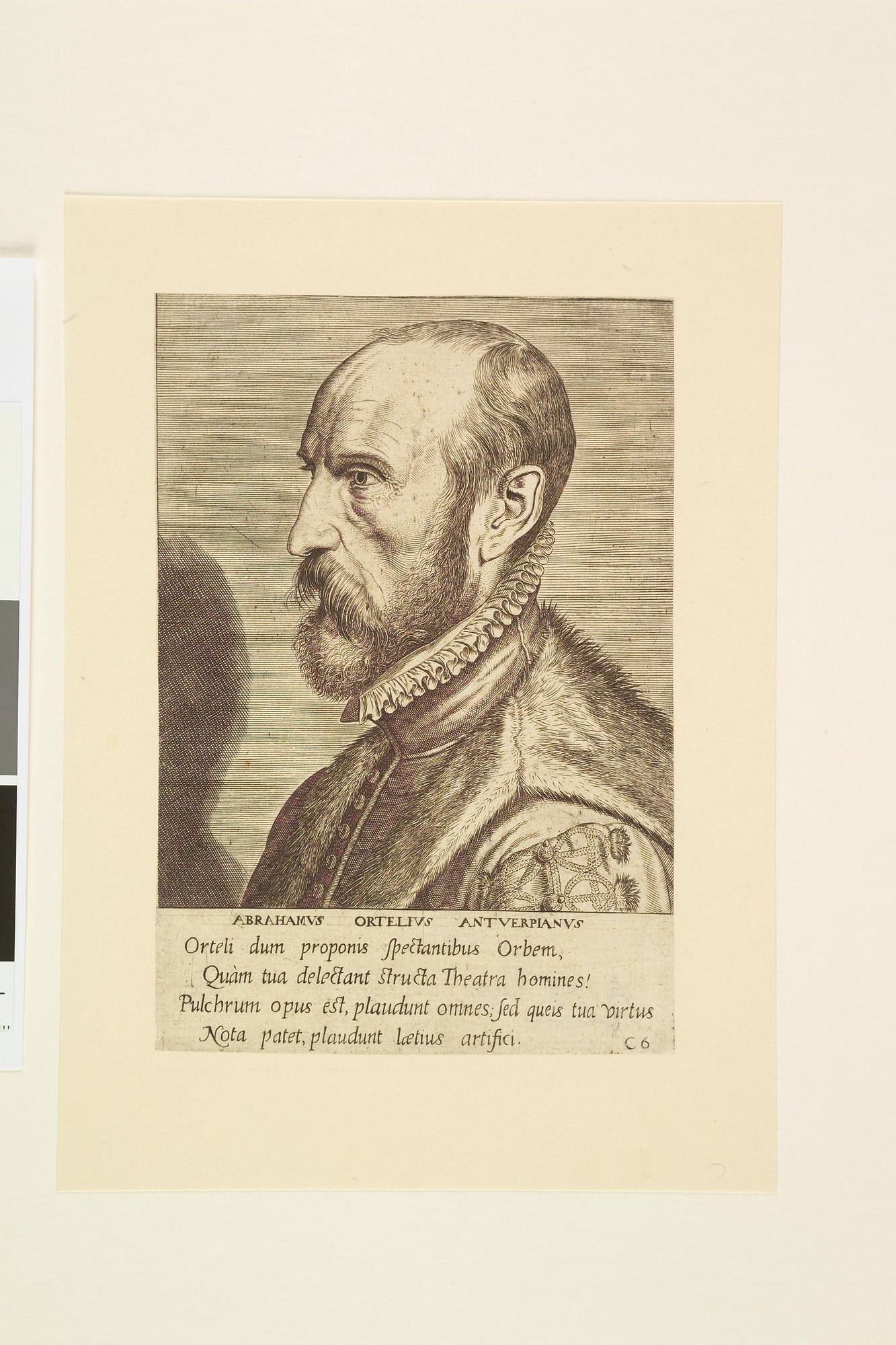 A.0075(061); Portret van Abraham Ortelius; prent