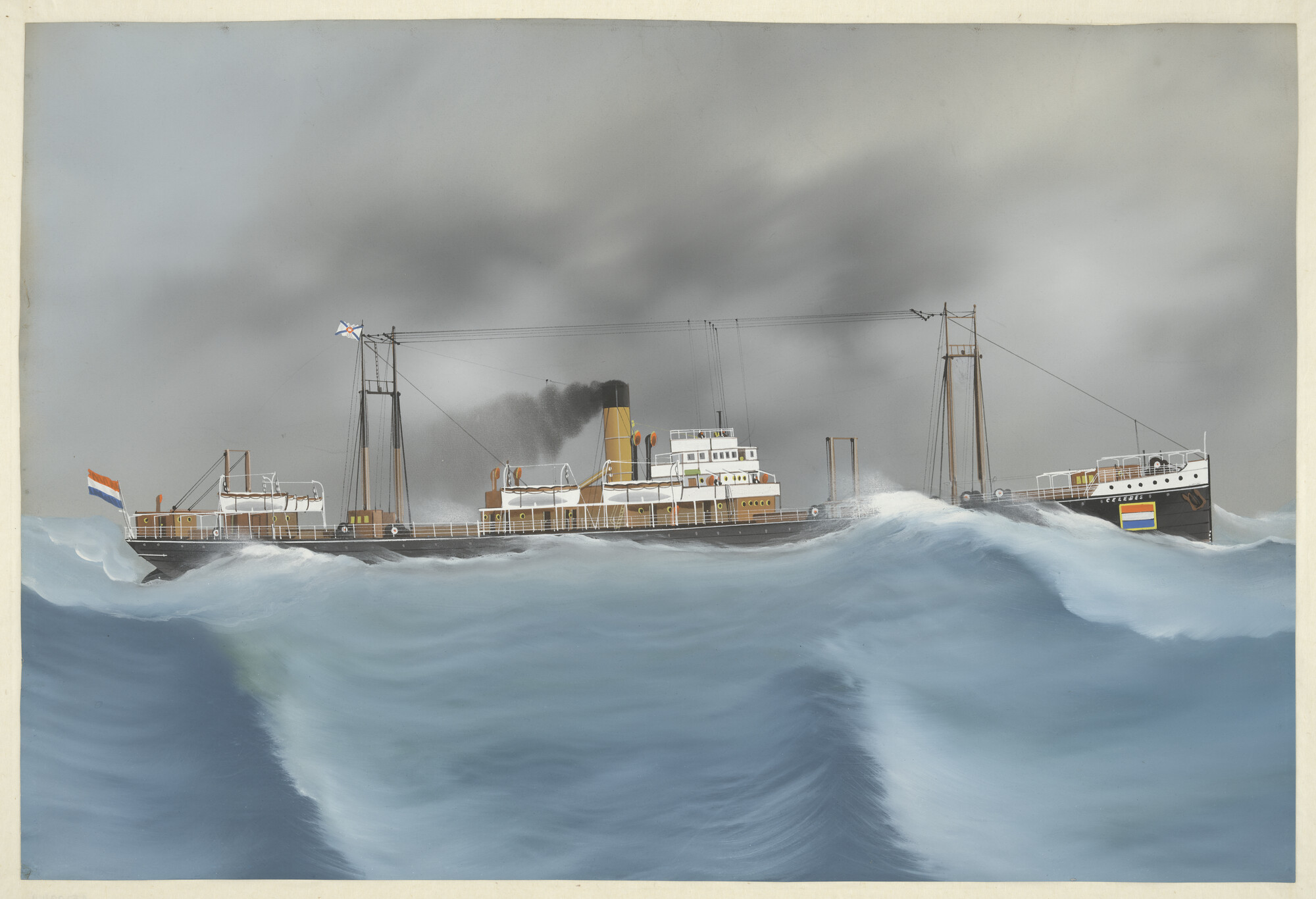 A.5399(14); Het schroefstoomschip ss. 'Celebes'; tekening