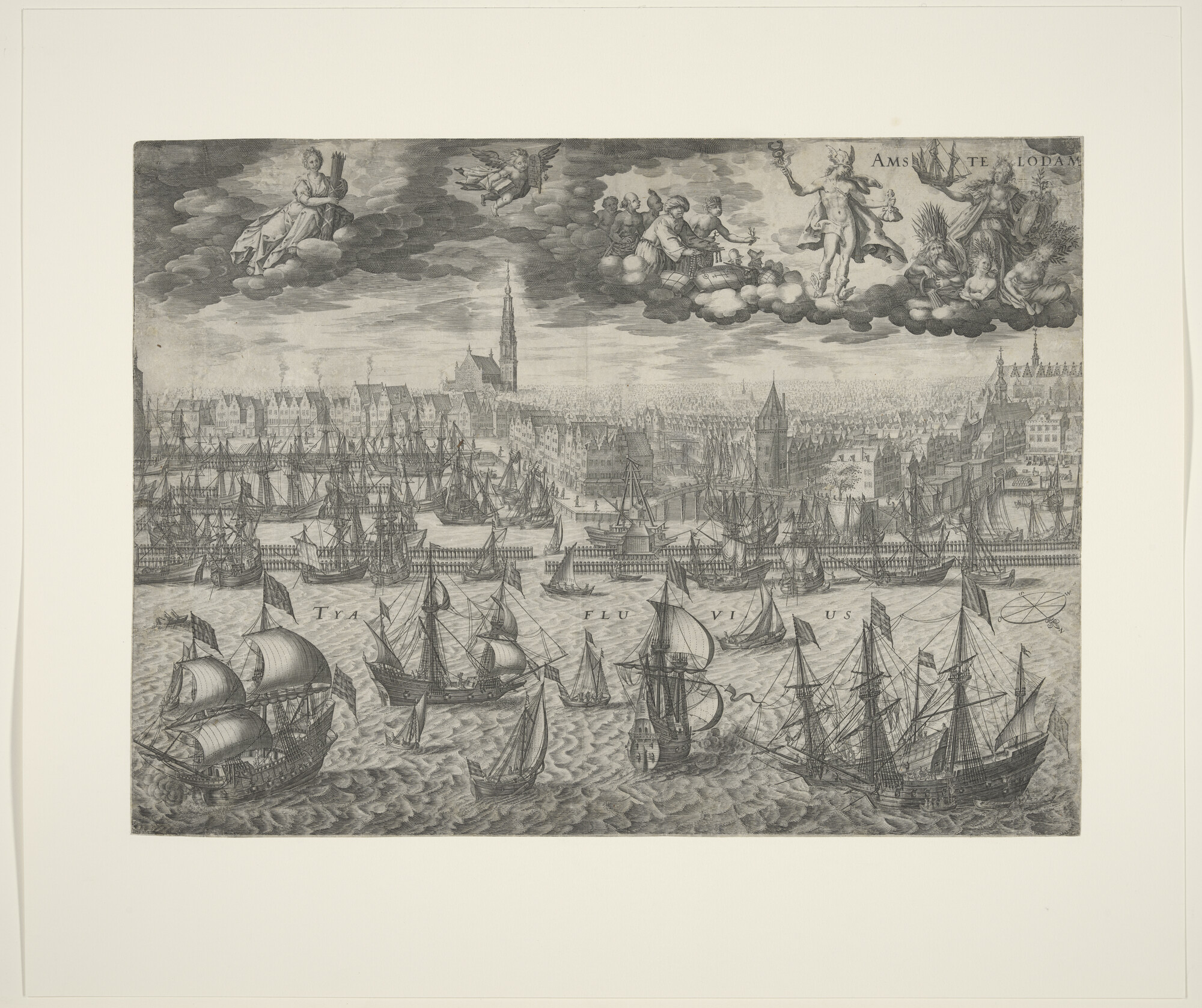 A.0149(0357); Deel van het stadsprofiel van Amsterdam; prent